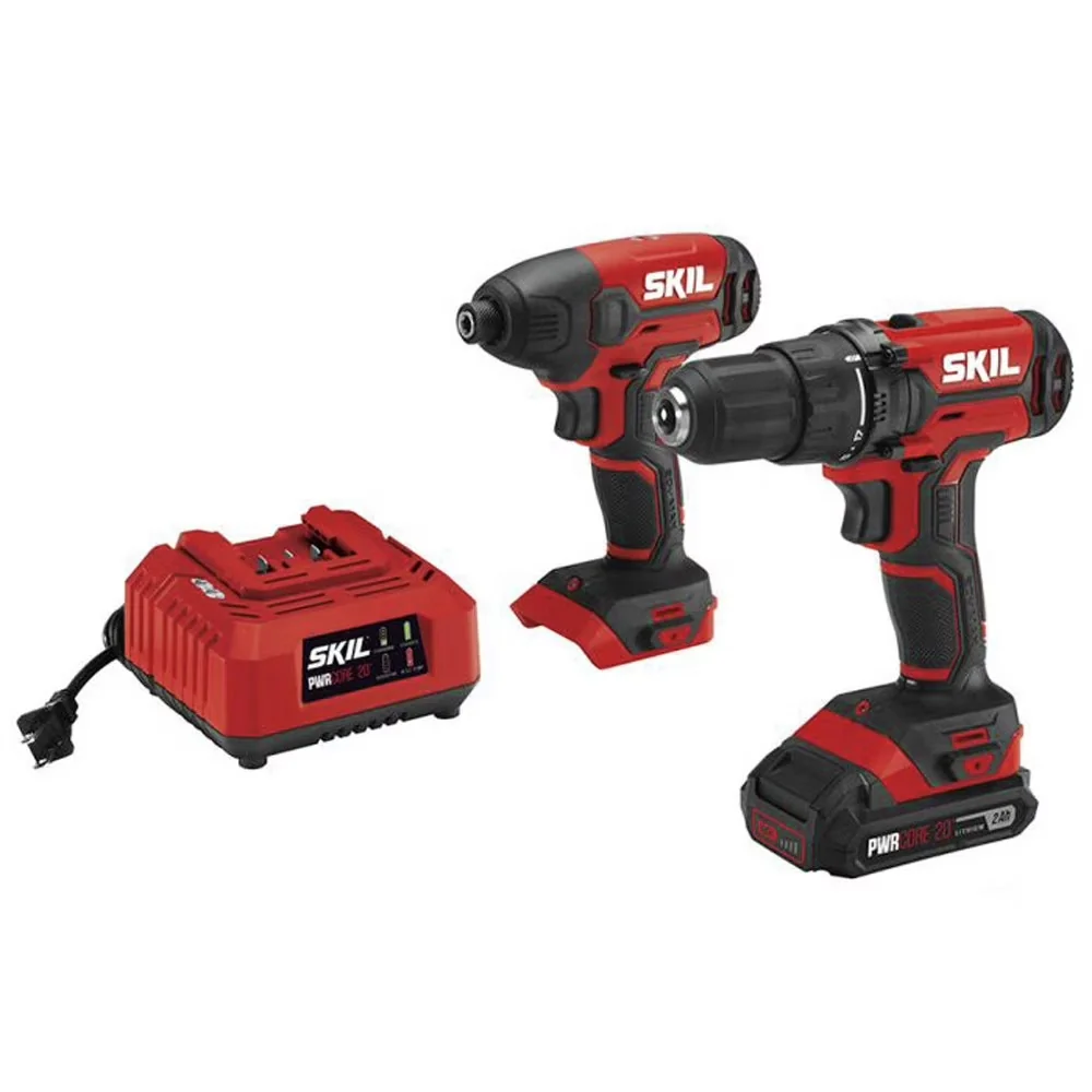 Compact Drills Driver with Battery, 20V, Brushless Motor - Red 1/2 in for Everyday Use Model CD0342