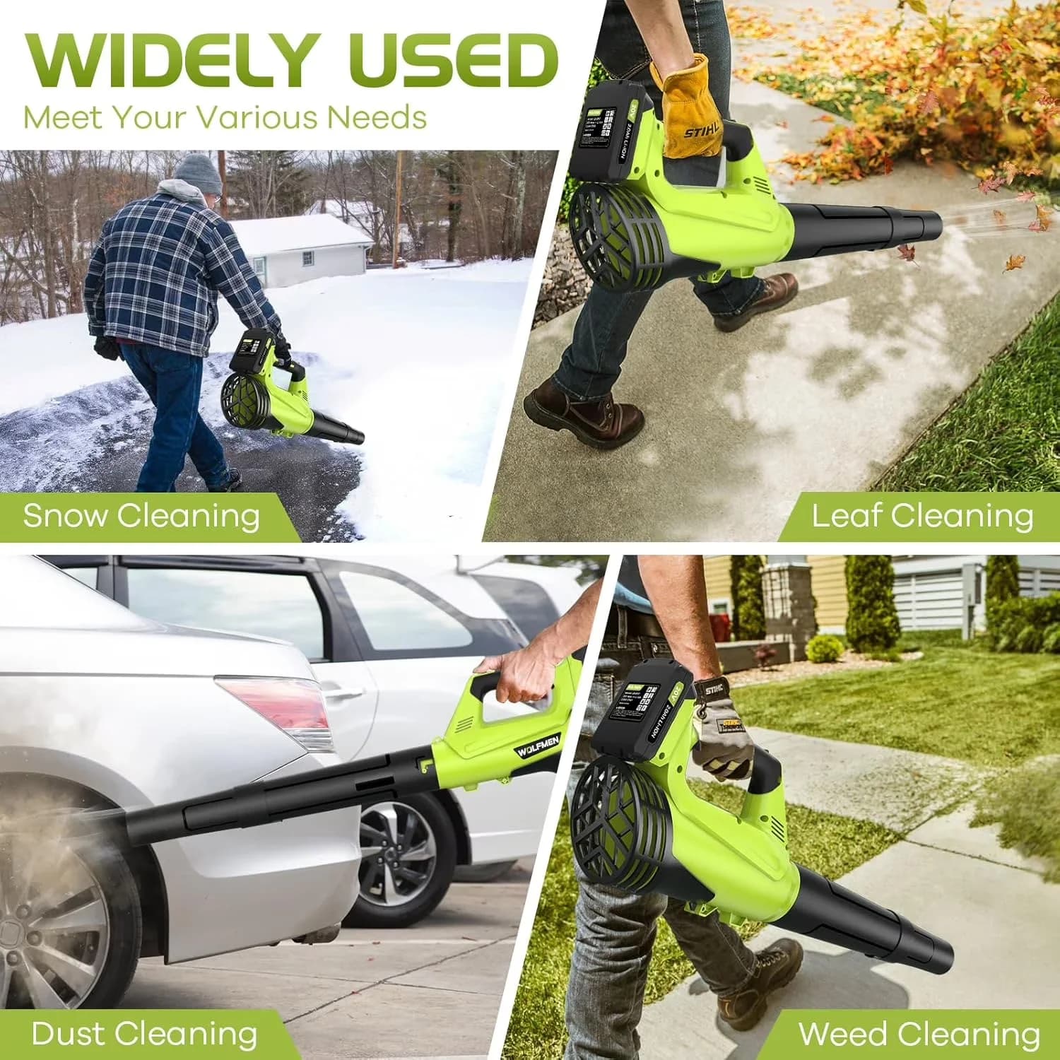 Quality Leaf Blower with Battery, 20V, Cordless for Patio - Standard Series Model 5AAA8D