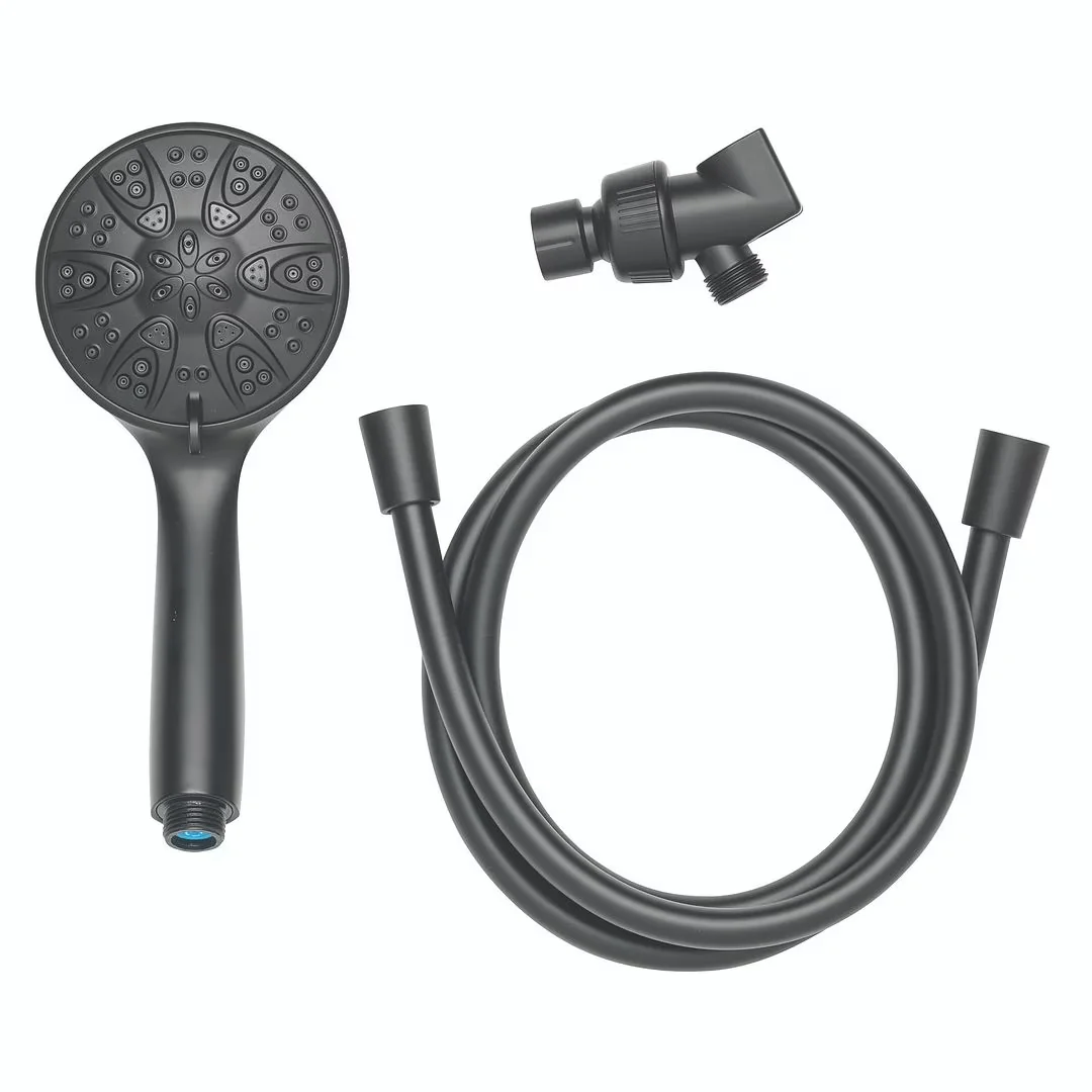 Innovative Shower Head with Adjustable Stream, 5-Spray Matte Black Handheld - Plastic Model 51C887