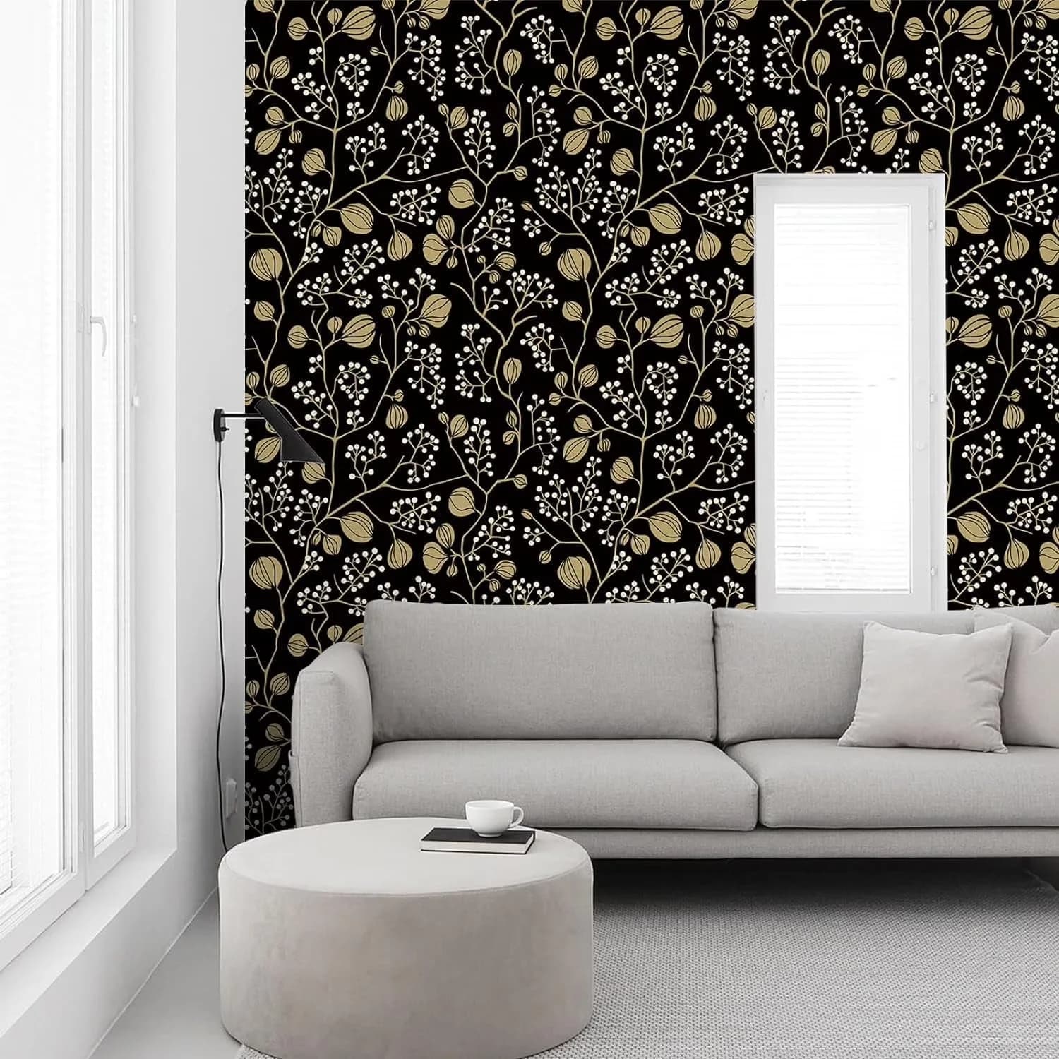 Professional Wallpaper Wall Decals Wall Covering with Easy To Clean, Removable, Durable - Black Pvc for Home, Bedroom Model 6AB892