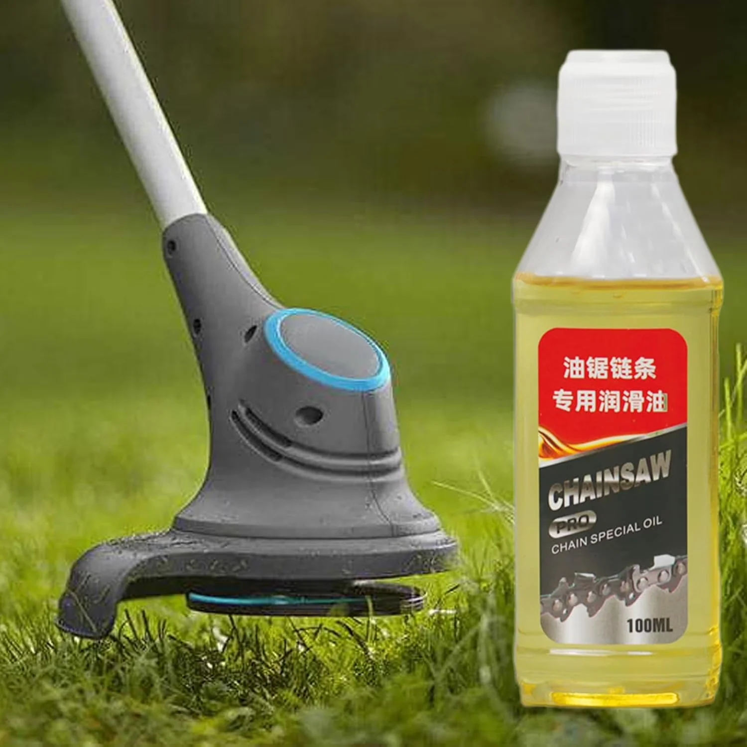 Durable Pole Saw with 3 PCS Chain Oil, All-Season Oil, Professional Bar and Chainsaw Lubricant - White Model DA49C9