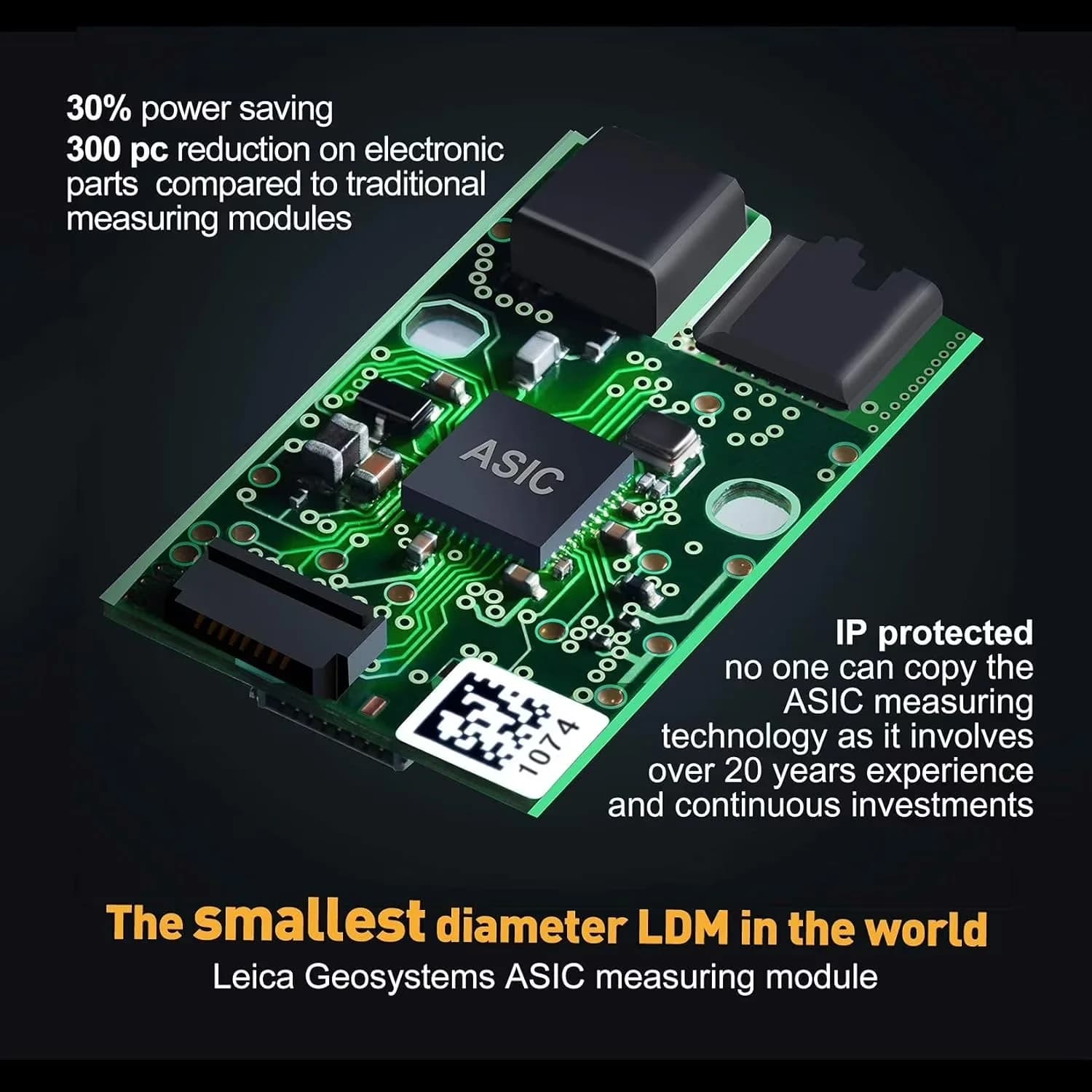 Measuring Layout Efficient with Battery, Adjustable, Mini Laser Distance Meter - Gray Abs Model D42694