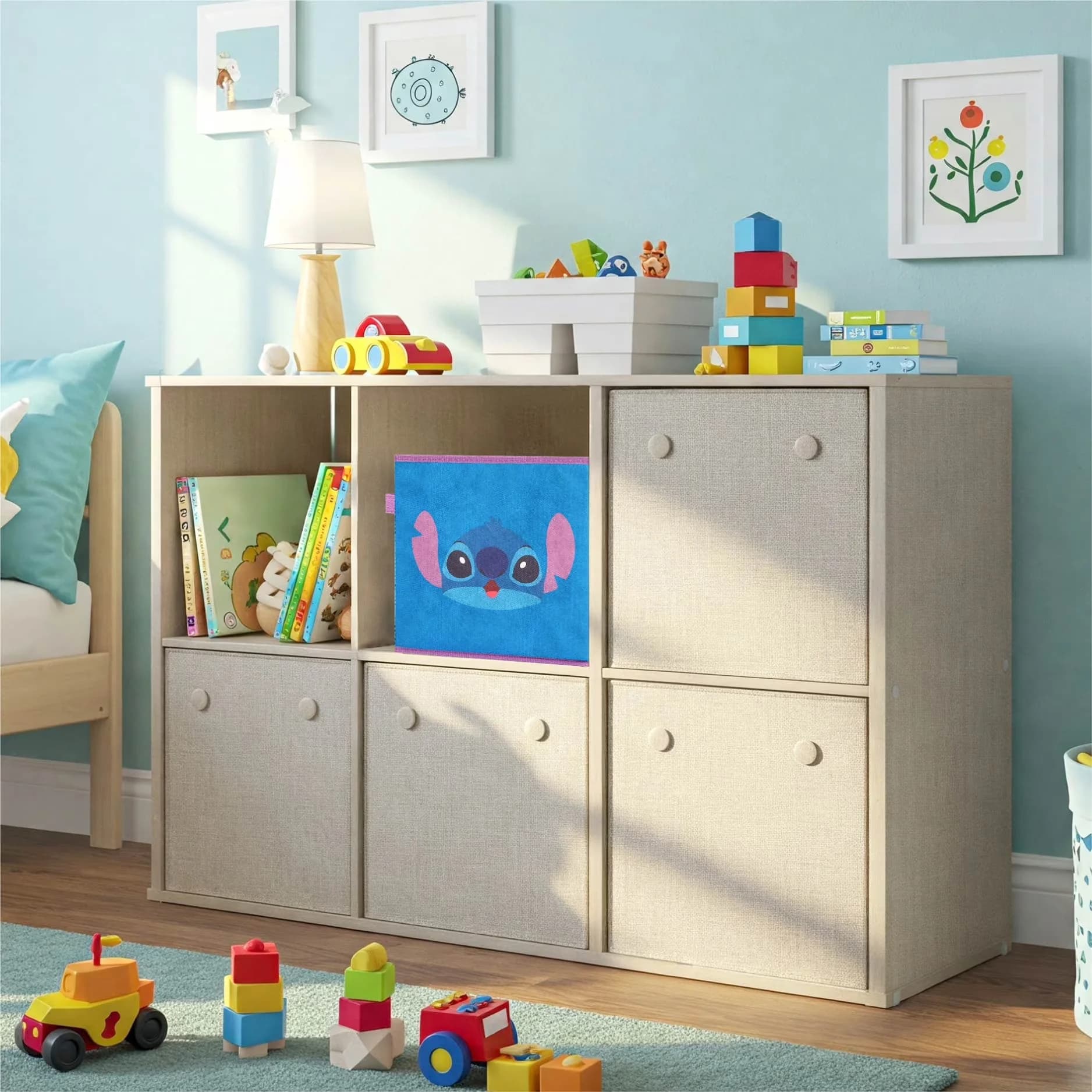Sleek Garage Storage Supply with Collapsible - Blue Polyester Kids - Residential Grade Model 39B746