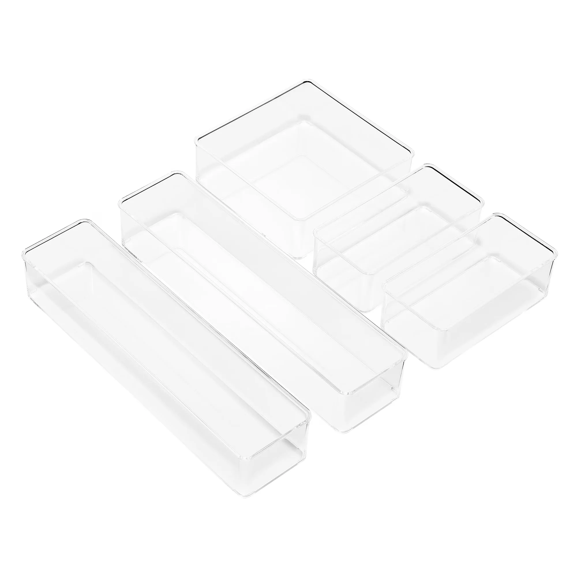 Garage Storage Supply Efficient with Clear Drawer Organizer Set - Clear Plastic for Office Model 5A38CE