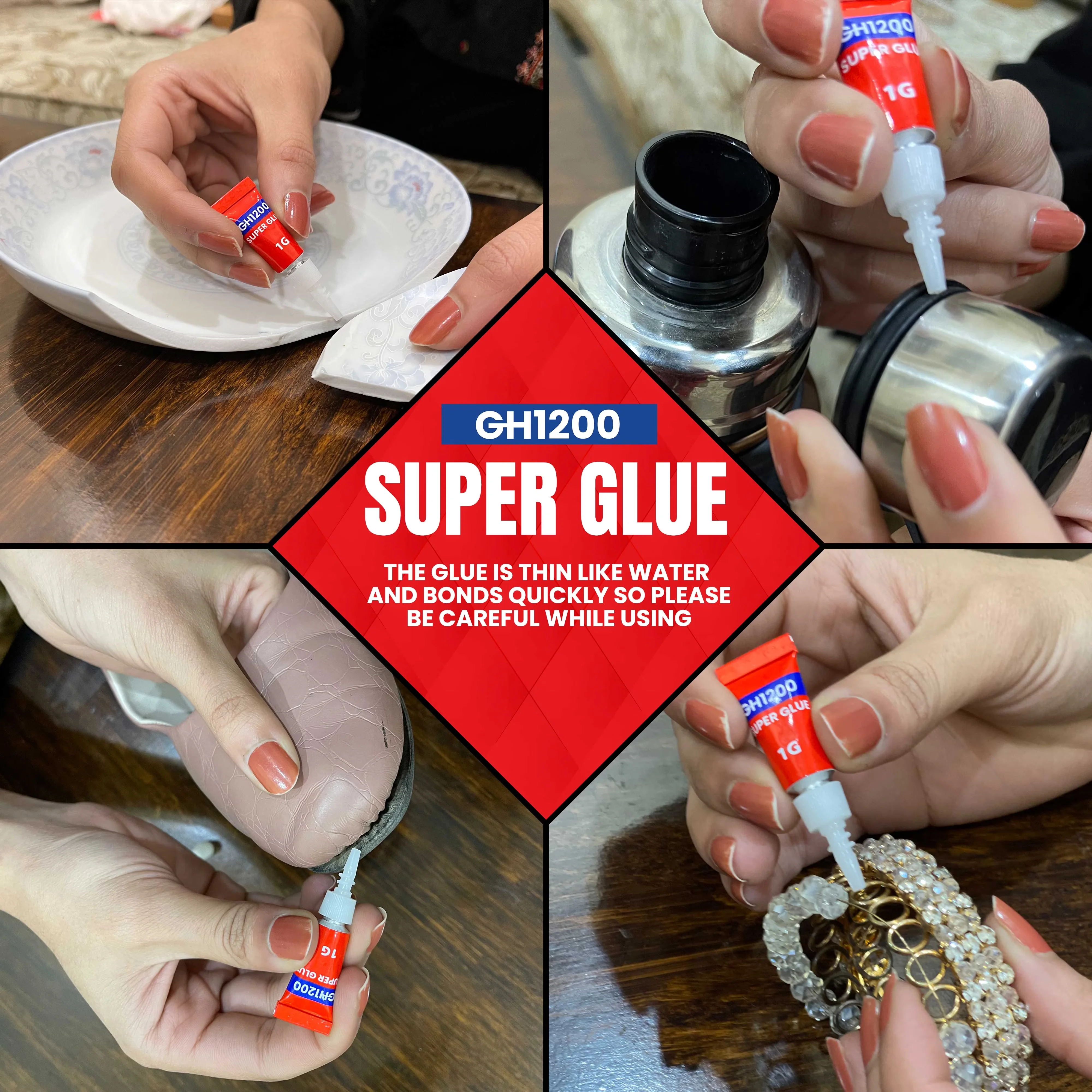 Essential Adhesives Glues In Paint Supplies Tool with Ca Glue / Cyanoacrylate Glue, Thick & Strong Adhesive Superglue - Clear Model 4A2977
