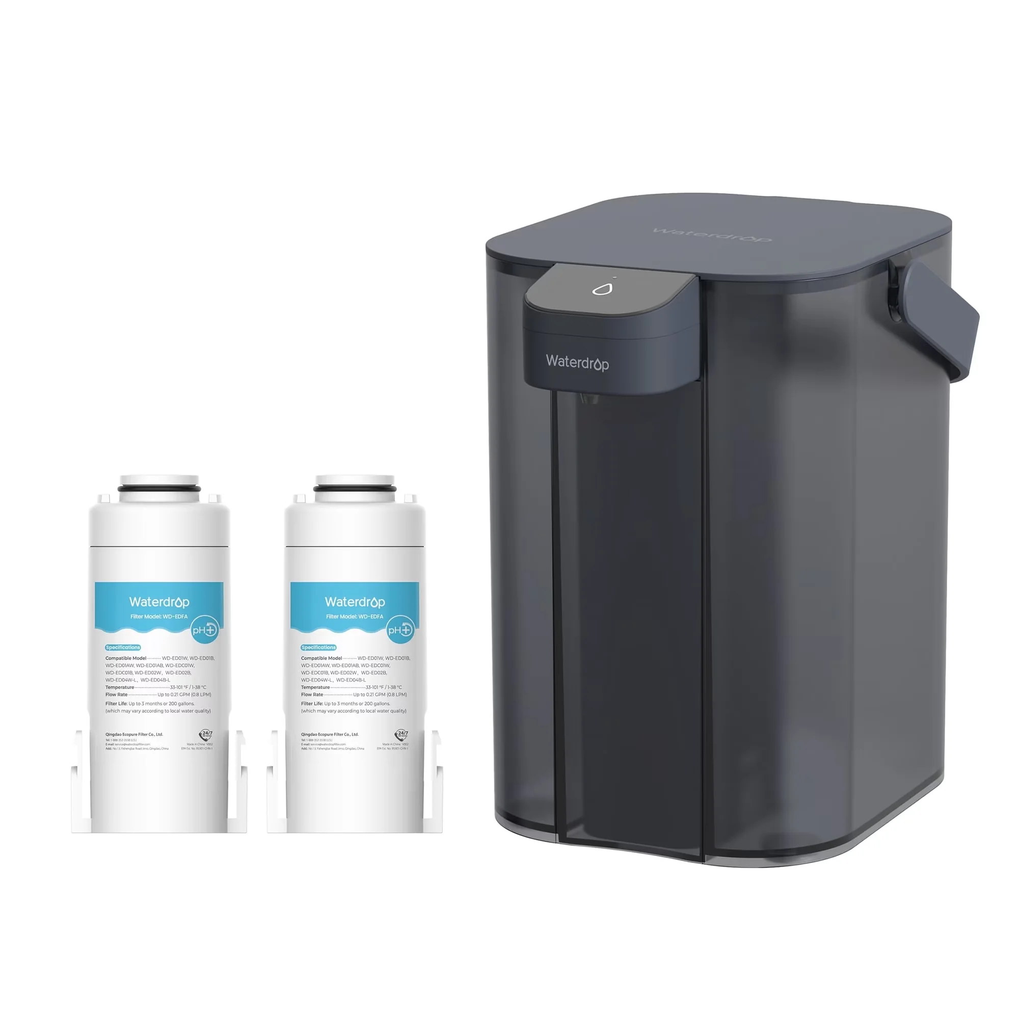 Water Filtration Versatile with Automatic Shut Off, Lead, 2 Filter - Plastic Blue Model FB212A