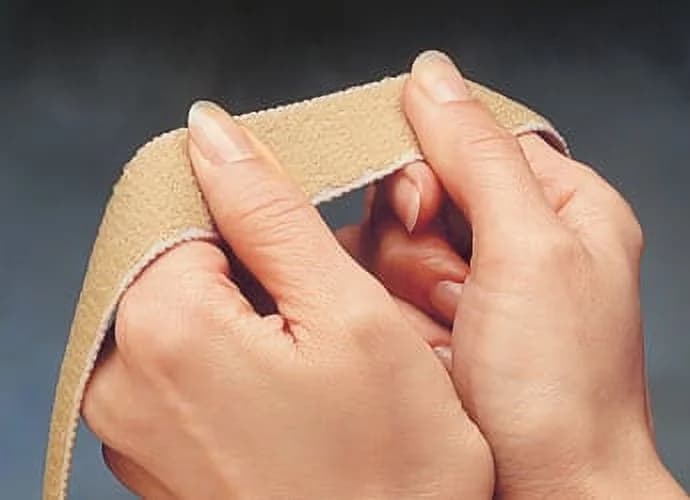 Fastener Versatile with 10yd. (9.1m), 1in (2.5cm) width, Hook and Loop brand Stretch Loop - Beige Nylon; Rubber Model 9C8B56