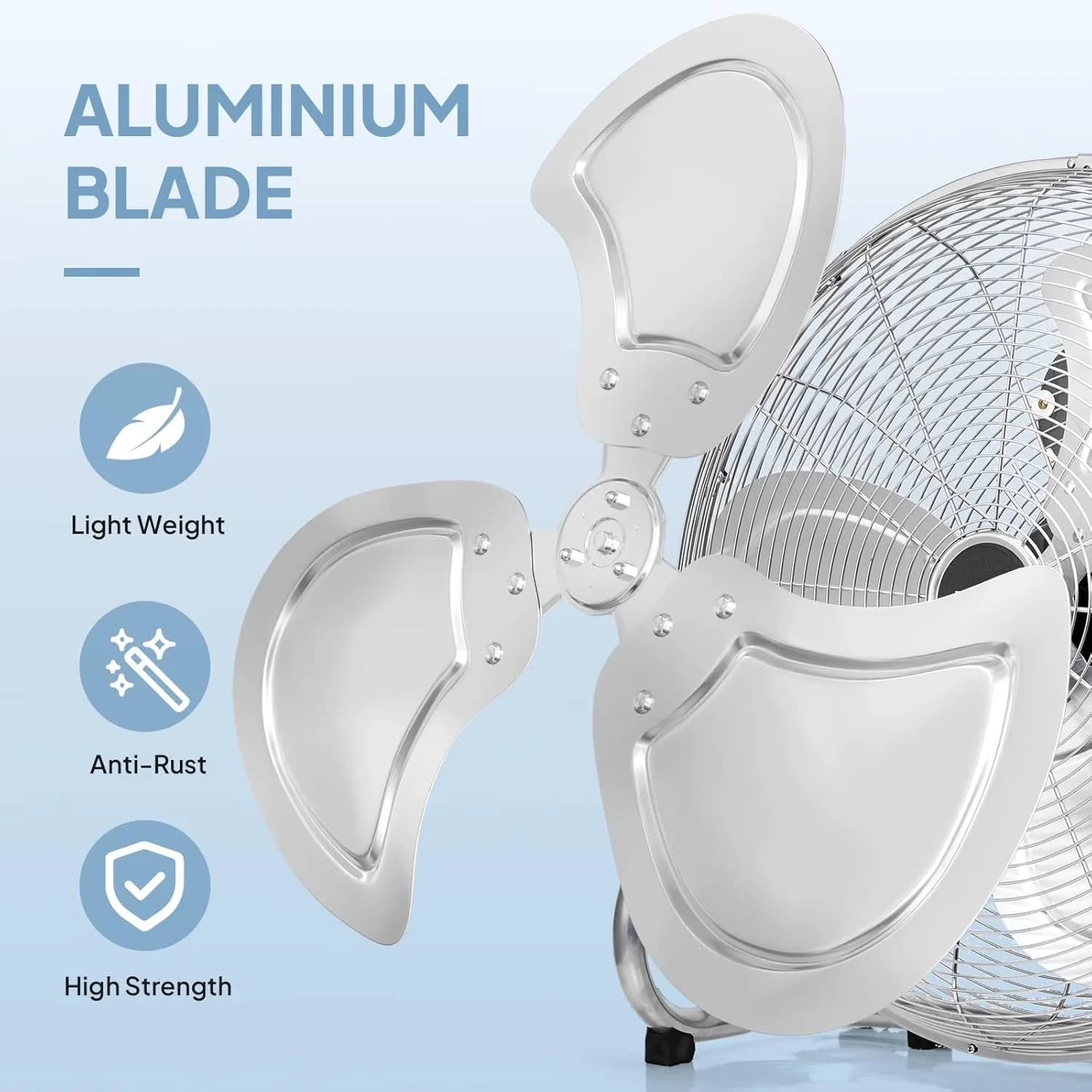 Essential Fans In Cooling with Adjustable Height, High Velocity Box Fan - Metal for Garage, Bedroom Model F538D0
