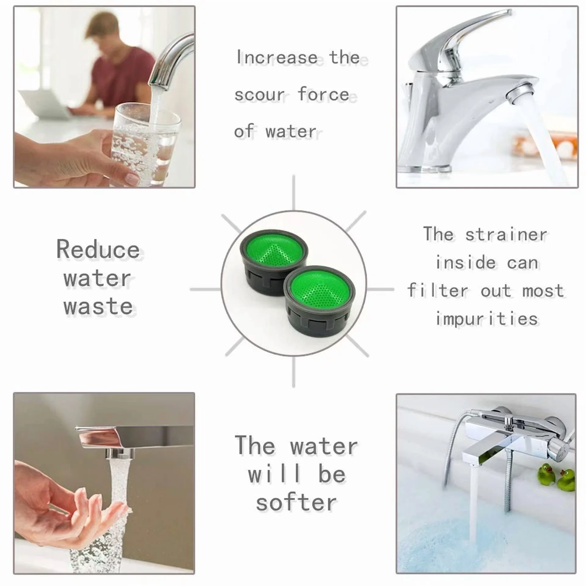 Efficient Kitchen Renovation with Faucet Aerator, Easy to use and practical for everyone. - Model A39E02