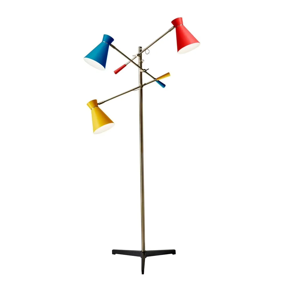 Floor Lamp Quality with LED, Smart Compatible - Metal:80% Electrical:20% Brown Model 58A271