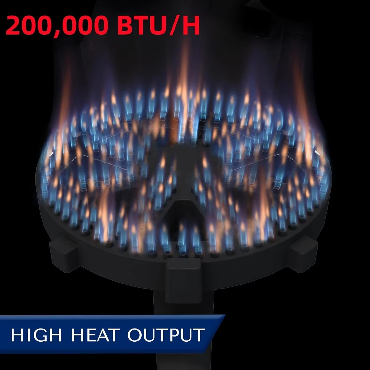 Efficient Outdoor Fryer with 200000 BTU, Strainer - Silver Stainless Steel Model 6B1810