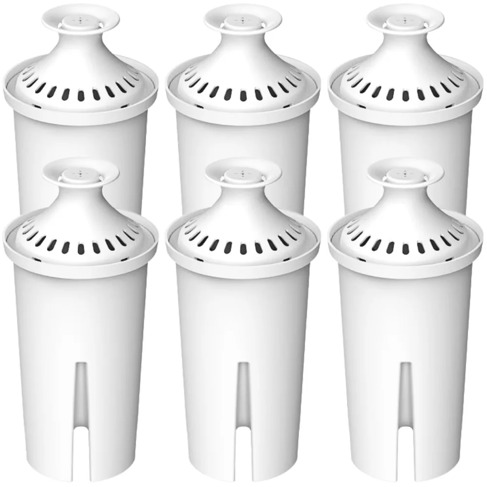 Water Filtration Sleek with White, BPA Free - 6pc - Satisfaction Guaranteed Model 90103F