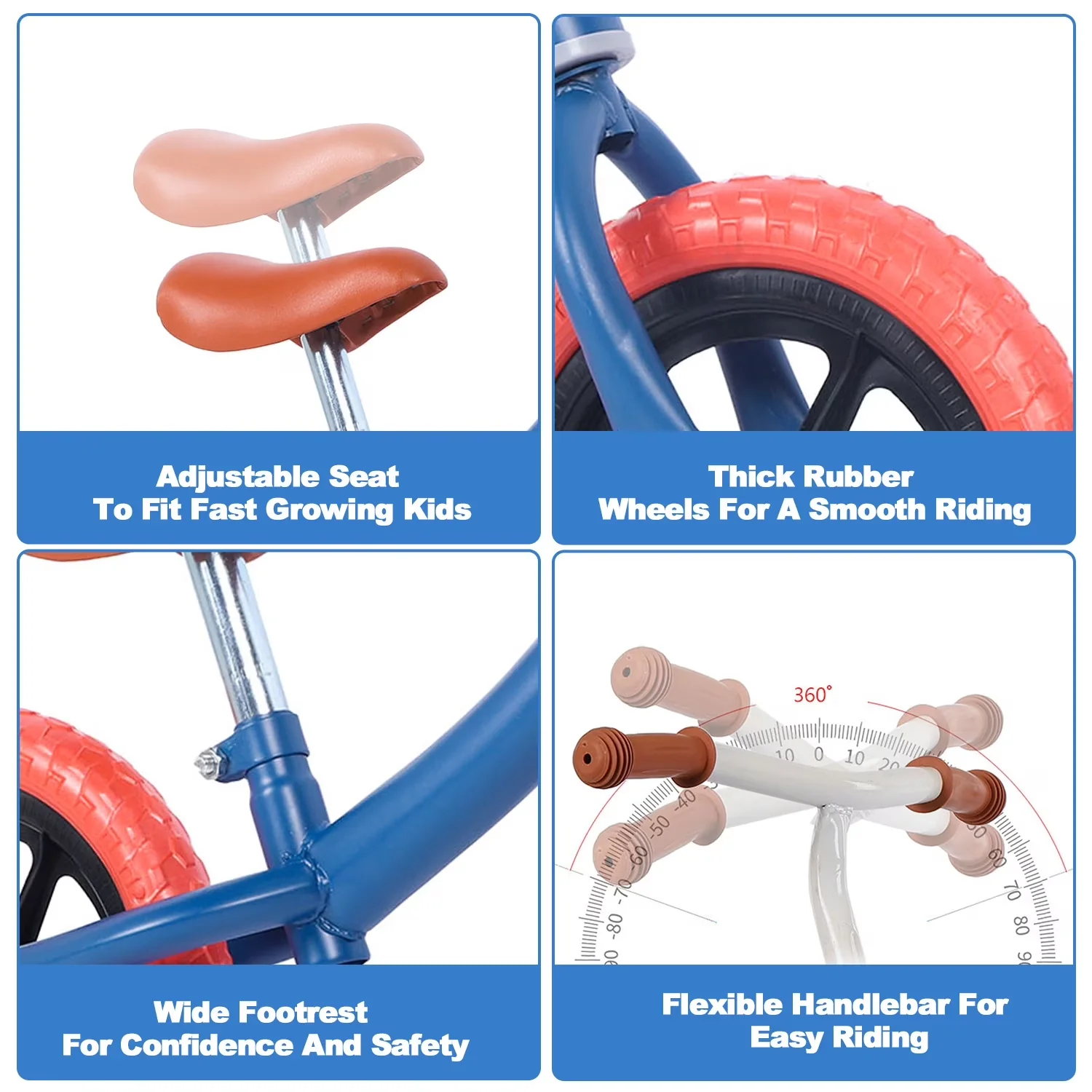 Kids Bike Efficient with Adjustable Seat, Balance for Daily Use - Model 4AA02A