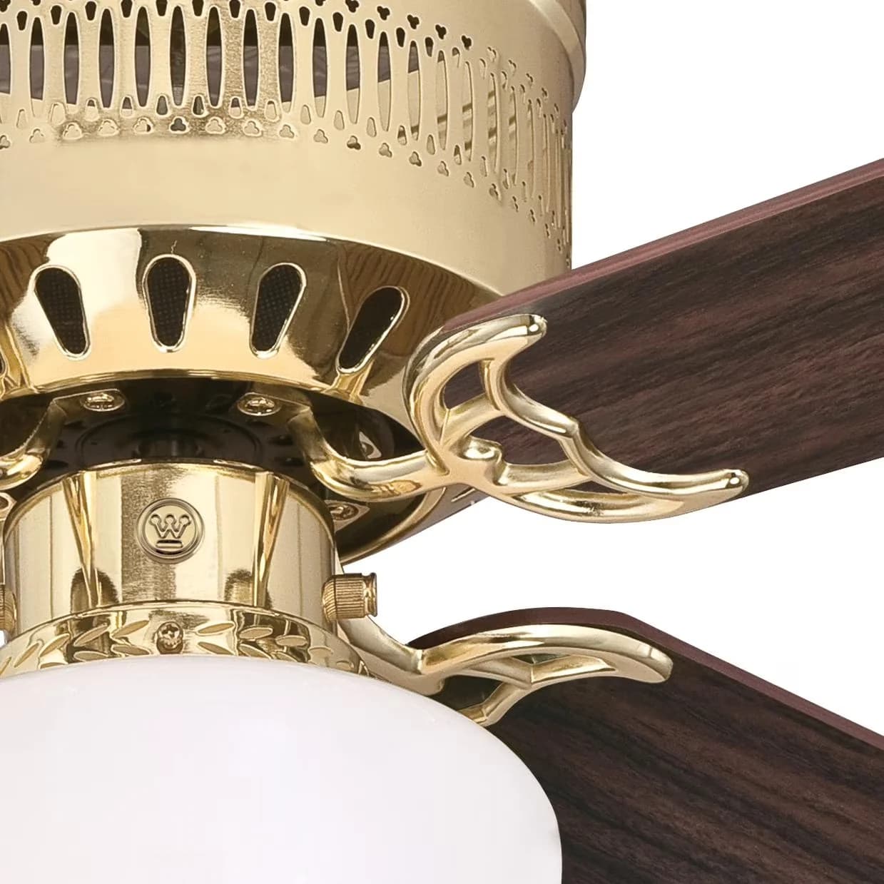Ceiling Fan Premium with LED, Energy Efficient - Gold Glass 42 in - Standard Series Model FADCCB