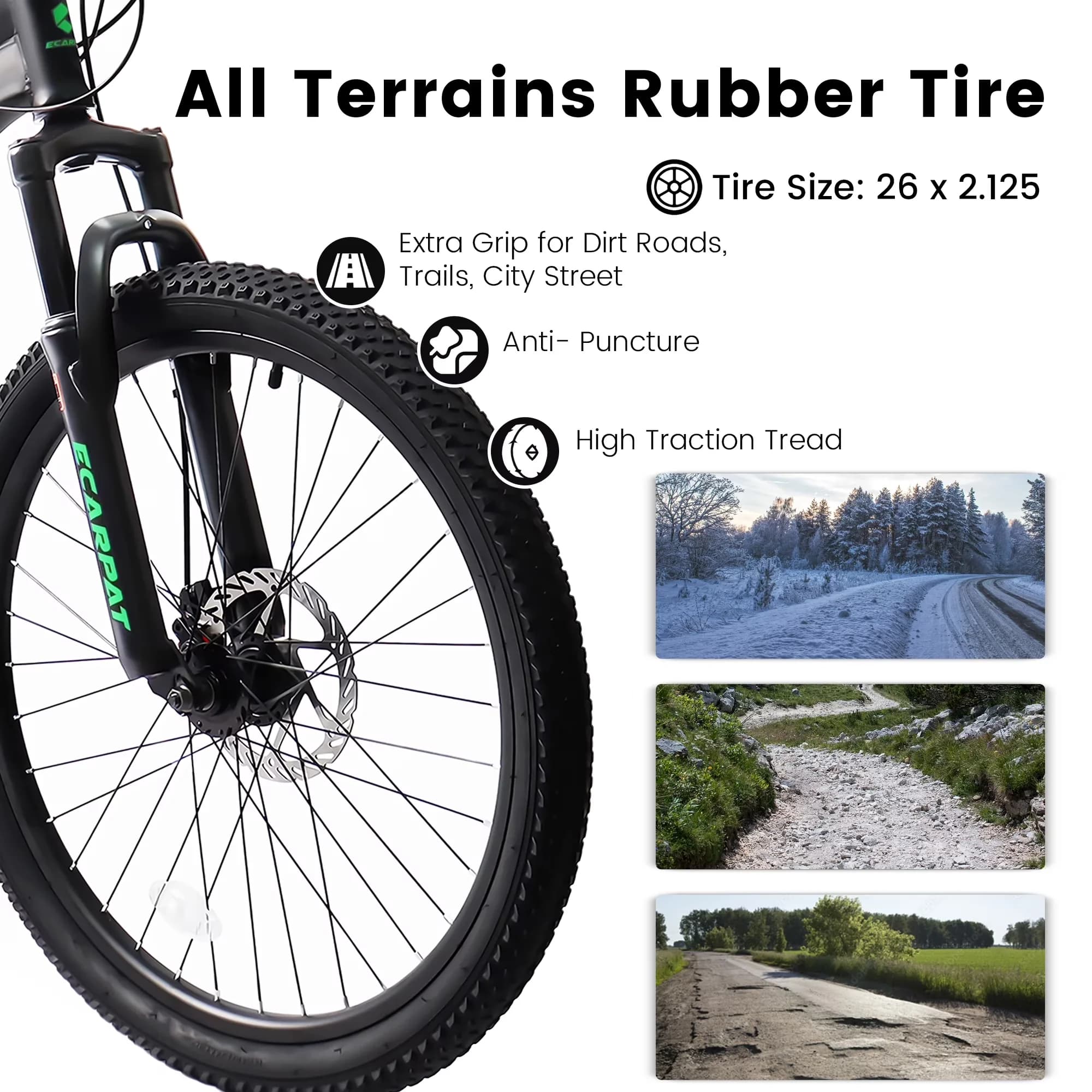 Mountain Bike Modern with Adjustable Height, Adjustable Speed, Lightweight - Gray Model 6807DF
