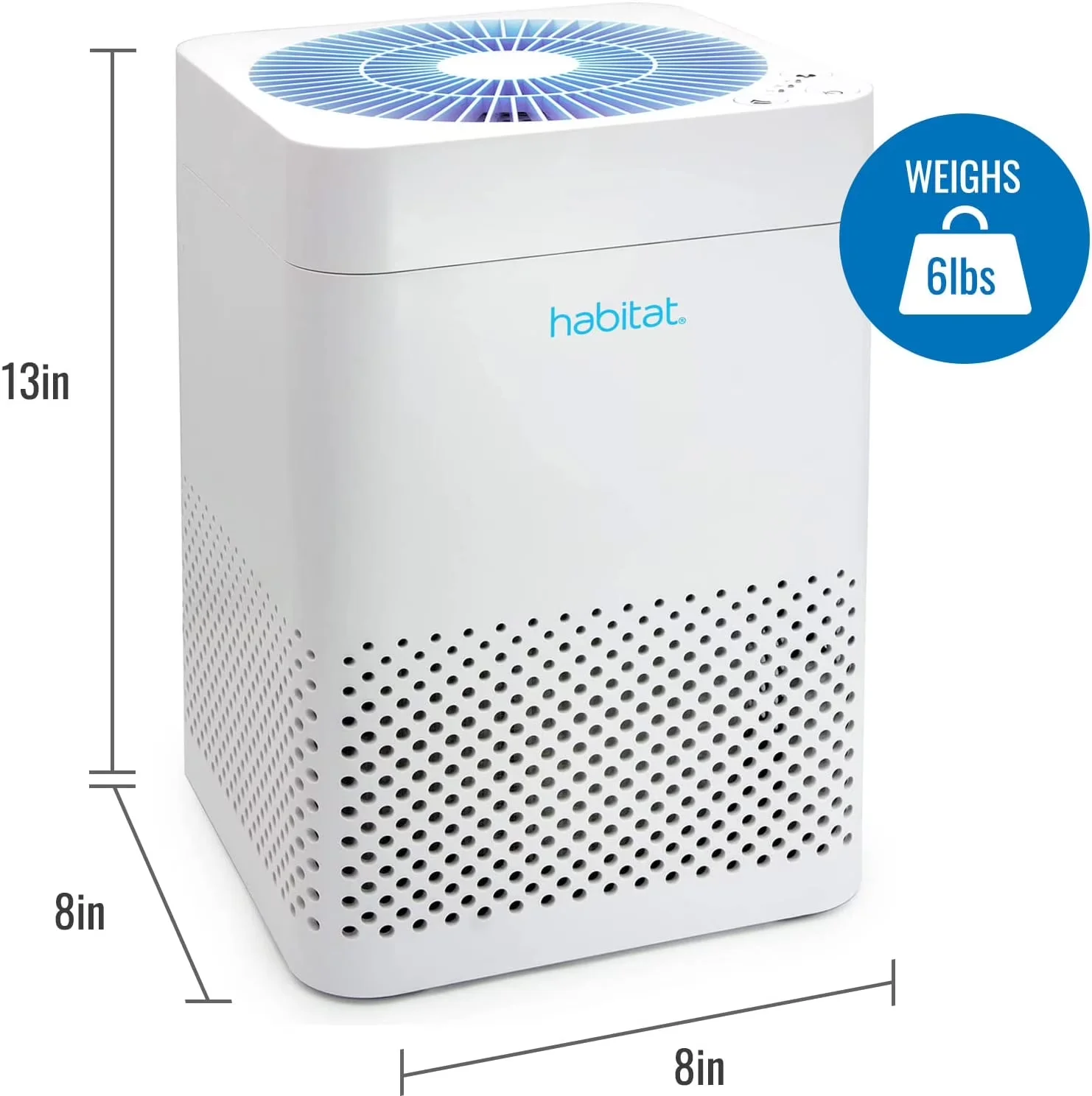 Quality Air Purifier with Filter Change Indicator, Covers Up to 900ft², Realtime Quality Sensor - White Model D6280D