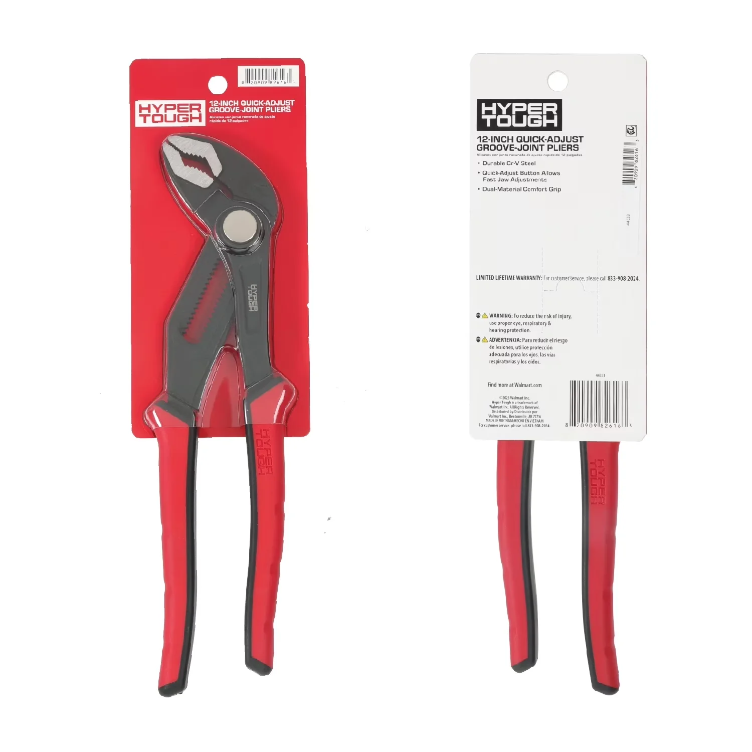 Professional Hand Tool with Adjustable, 12-inch Quick-Adjust Groove Joint Pliers - 12" Model A3F629