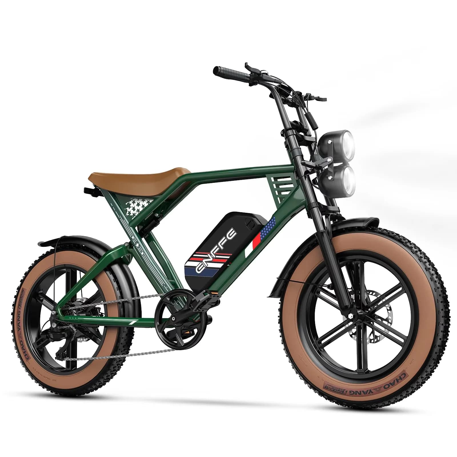 Efficient Electric Bike with Battery, 1500W, 48V - Green - Standard Series Model 38BFD0