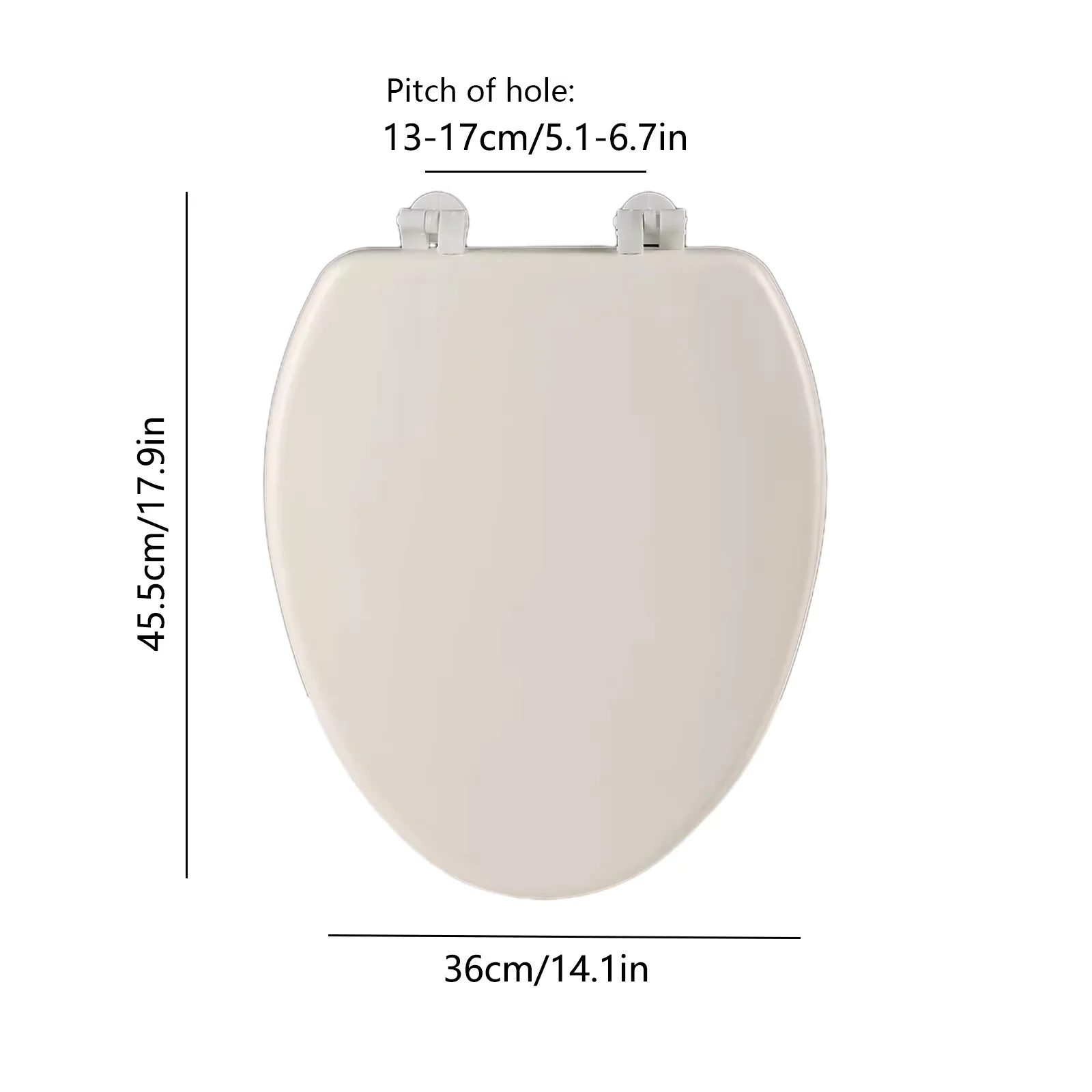 Toilet Seats And Lid Stylish with Easy Installation, Quick-Release Hinge - Plastic Model B73693