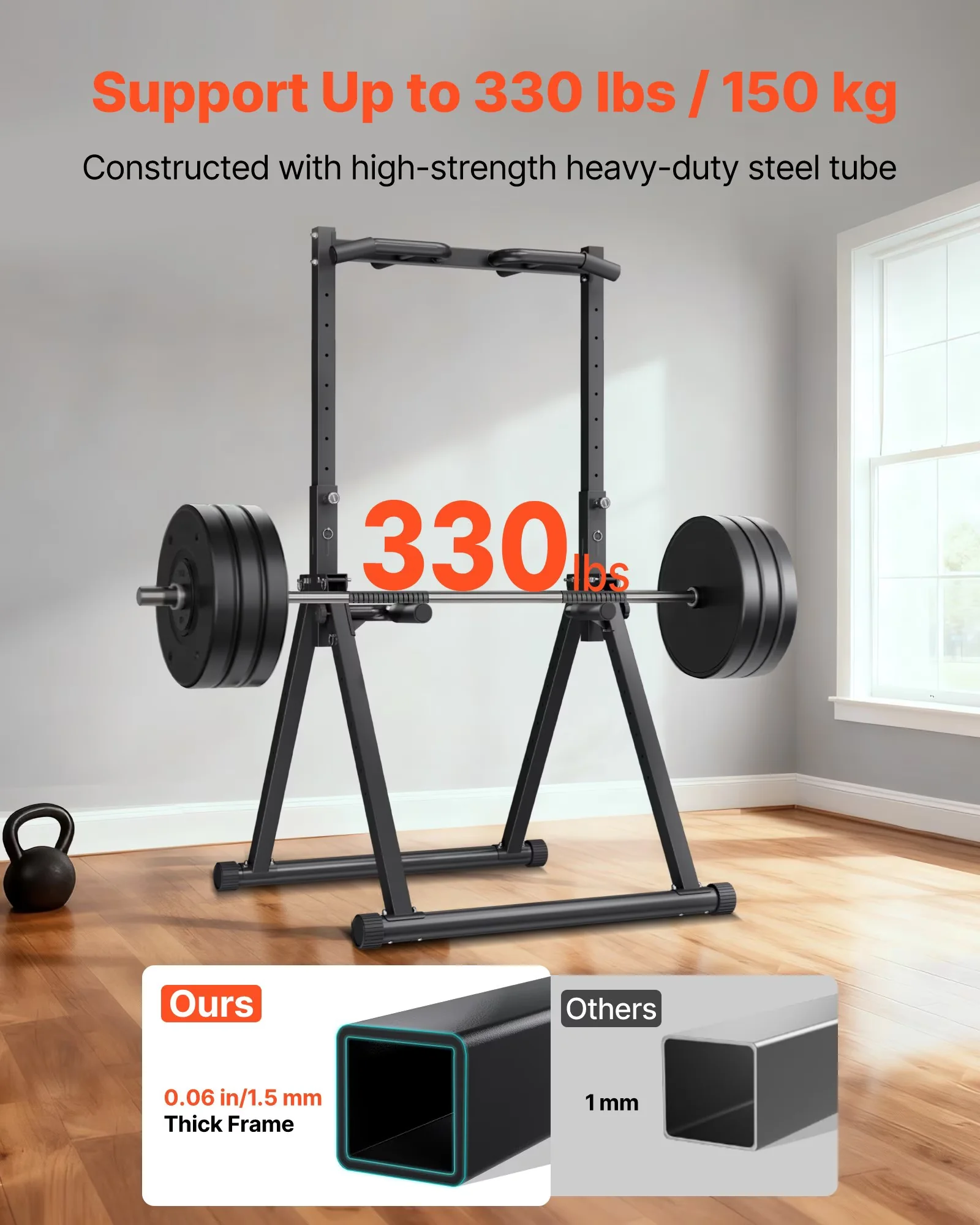 Professional Home Gym with Pullup Bars Free Standing, Capacity Portable Pullup Bar Station - Model 046314