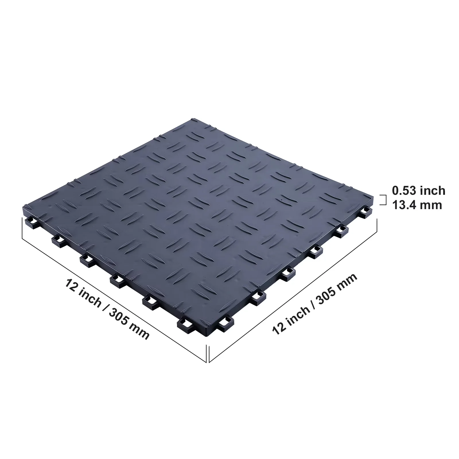 Grey Vinyl Flooring Vinyl Plank Flooring Efficient with Interlocking, Garage Tiles Interlocking - Gray Pp Model F3F0C1