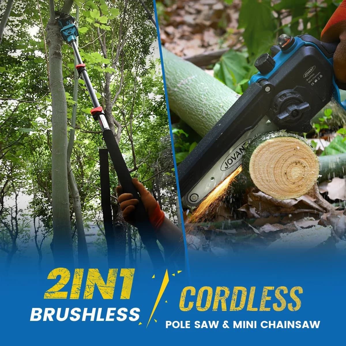 Sleek Pole Saw with Battery, 20V, Automatic Chain Oiler - 15 - Long-Lasting Performance Model AF2060