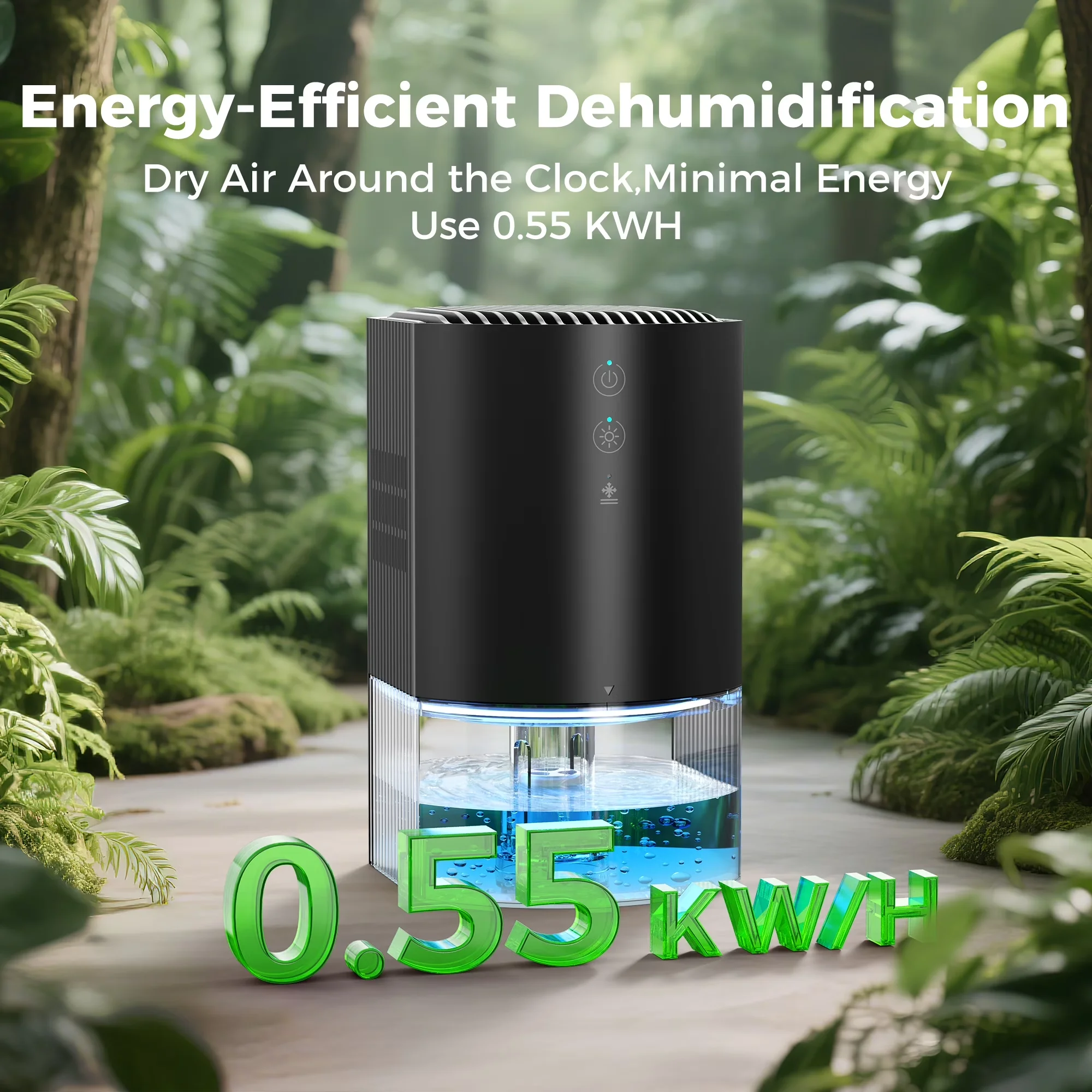 Premium Dehumidifier with LED, Small Dehumidifiers - Residential Grade Model 0F203A