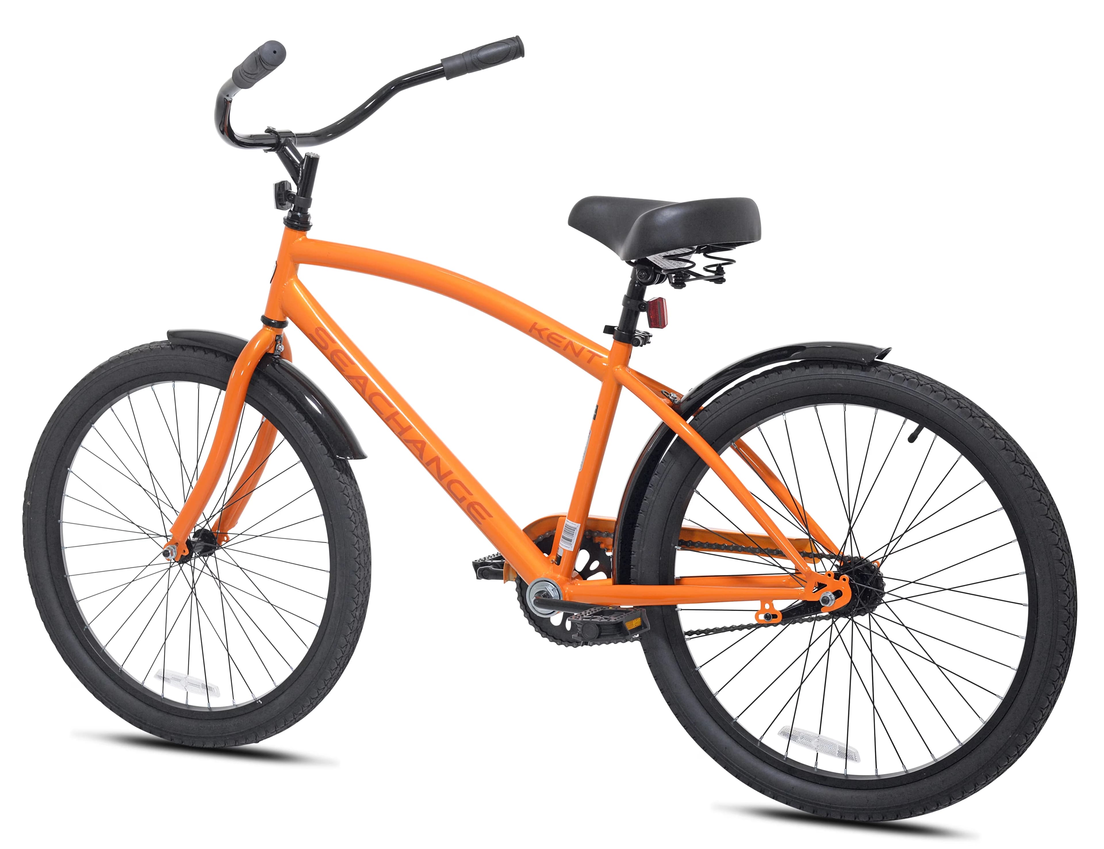 Essential Cruiser Bike with Adjustable Seat Height, Adjustable Handlebar Height, Single speed drivetrain - Orange Model ED43E6