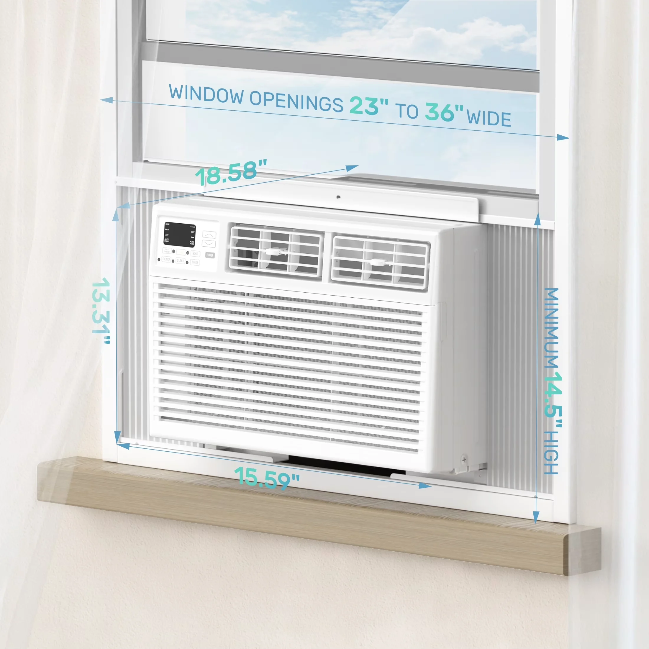 Versatile Air Conditioner with 8000 BTU, Energy Efficient, 8000 BTU Window - White Model 3A6BB5