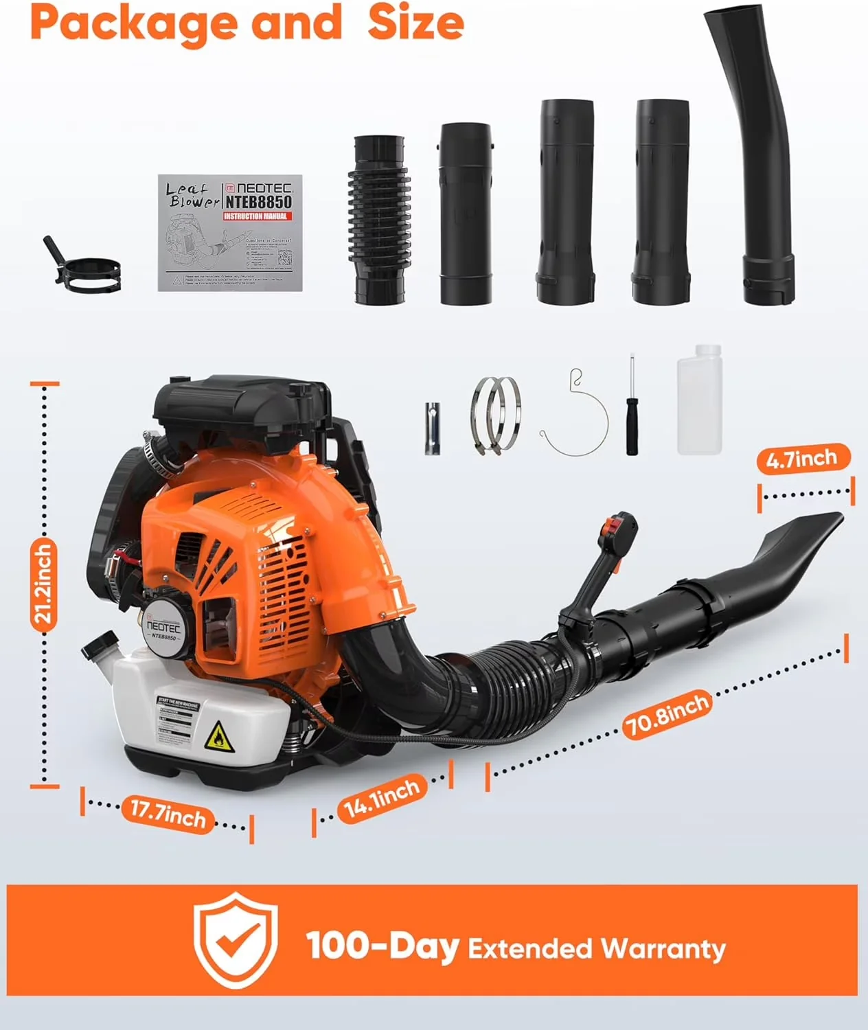 Modern Leaf Blower - 847CFM - Long-Lasting Performance Model C228D4
