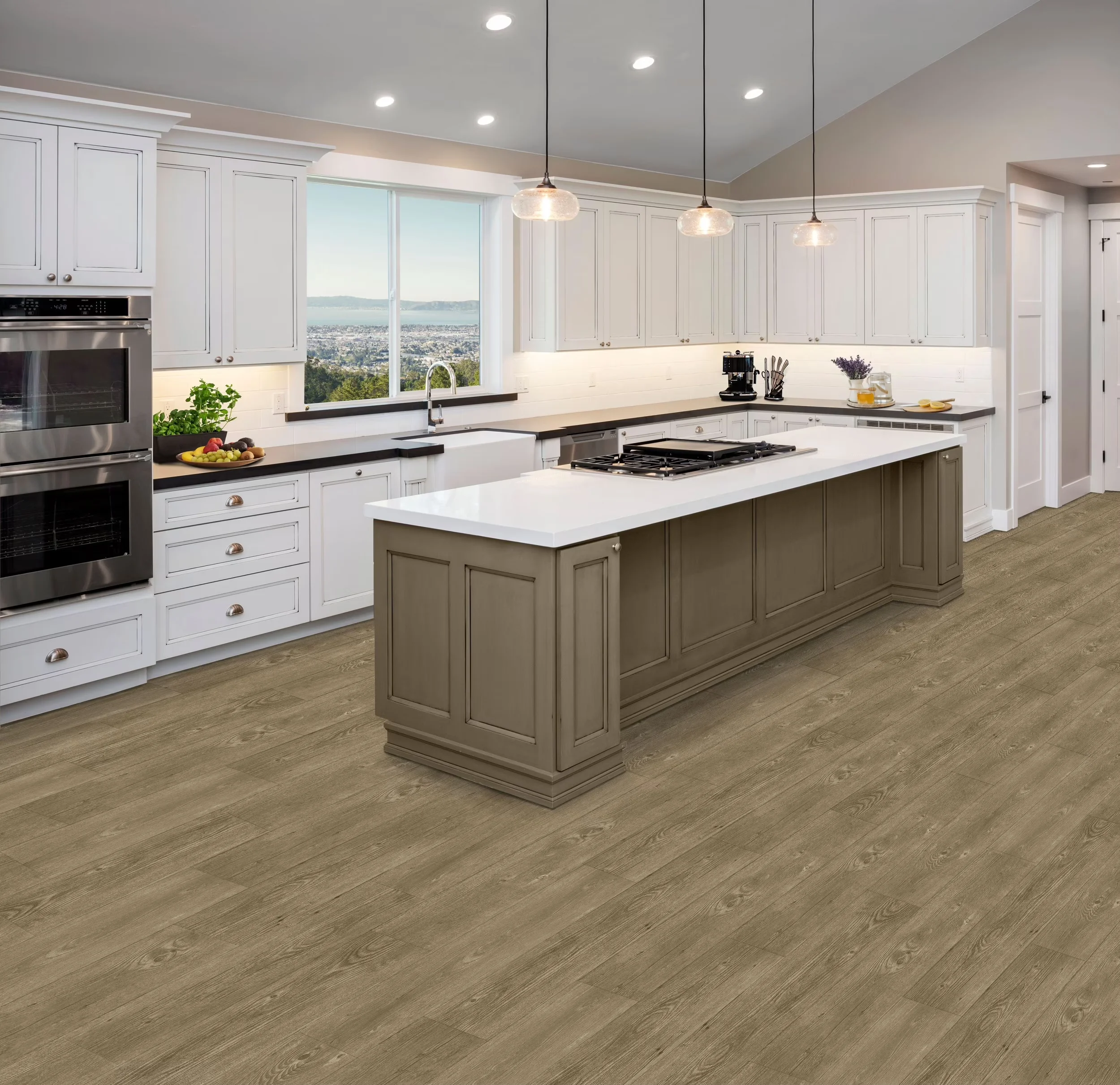 Sleek Grey Vinyl Flooring Vinyl Plank Flooring with Easy Installation, Just Peel 'N' Stick, Hazel Ash - Hazel Ash 6 x 36 Model 7594E8