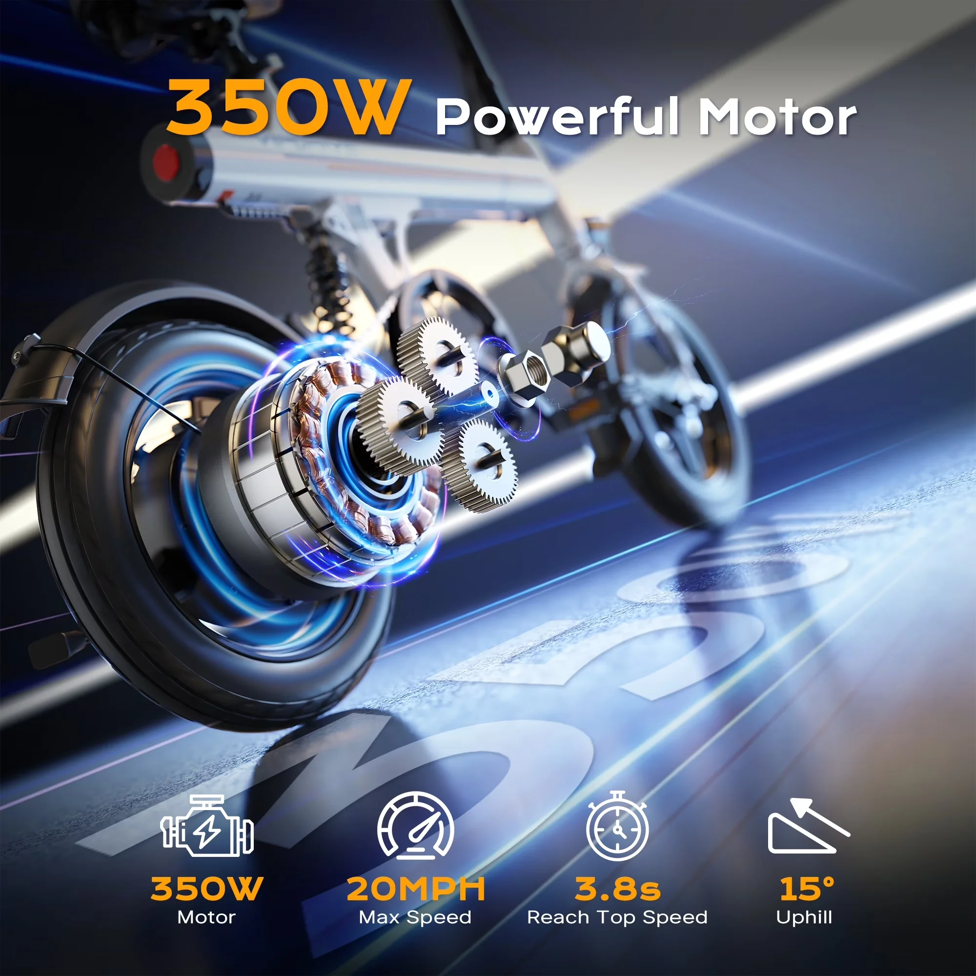 Electric Bike Premium with Battery, 500W, 36V - White - Commercial Quality Model 84AE72