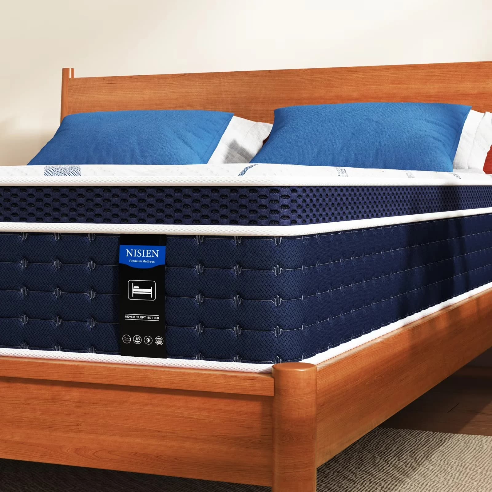Quality Mattresses Accessory with Mattress-In-A-Box, Queen Mattress, Pressure Relief - Memory Foam Model 7D09CB