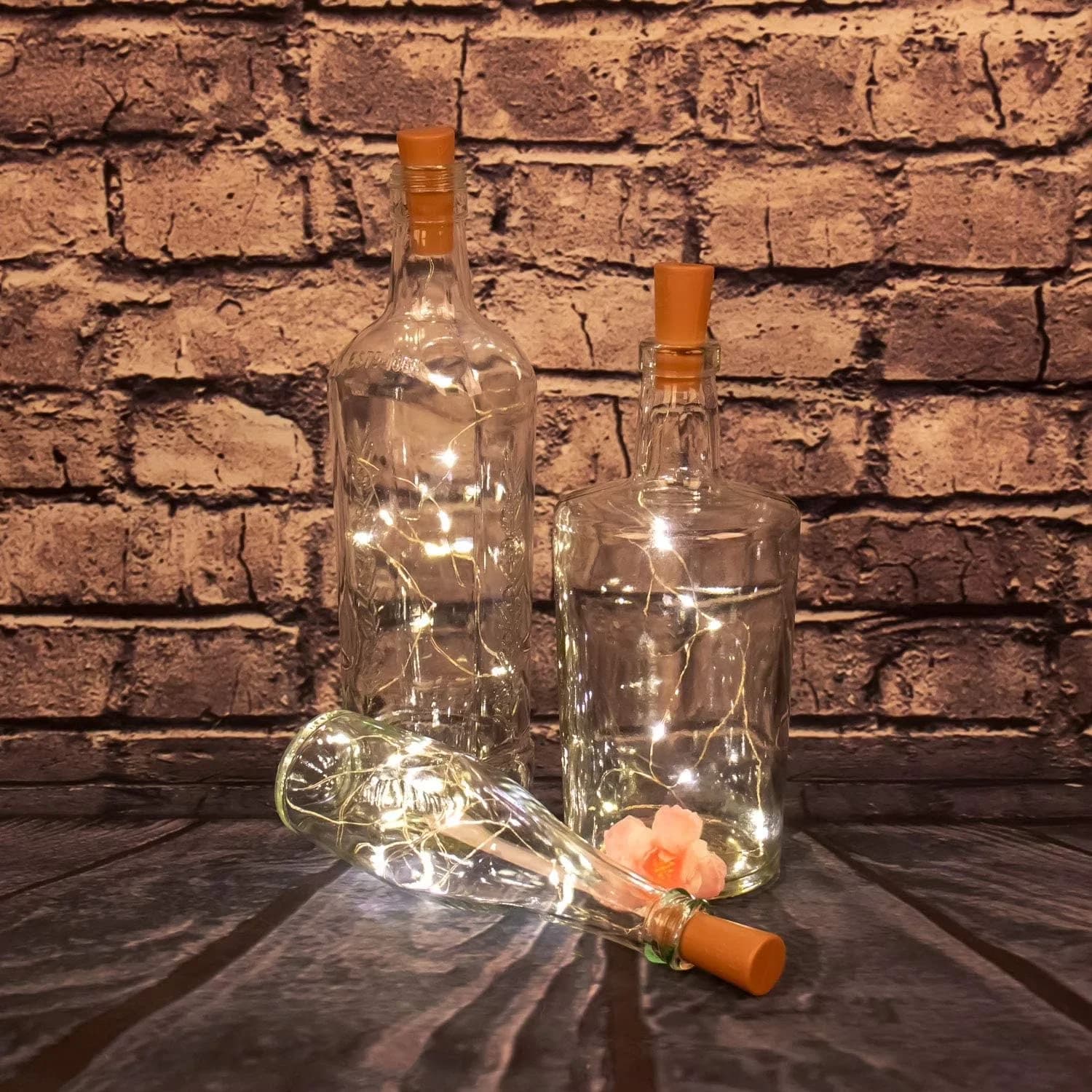 Sleek Led Lighting with LED, Plastic Copper, Warm White 2-Set - White Micro Model 21D09C