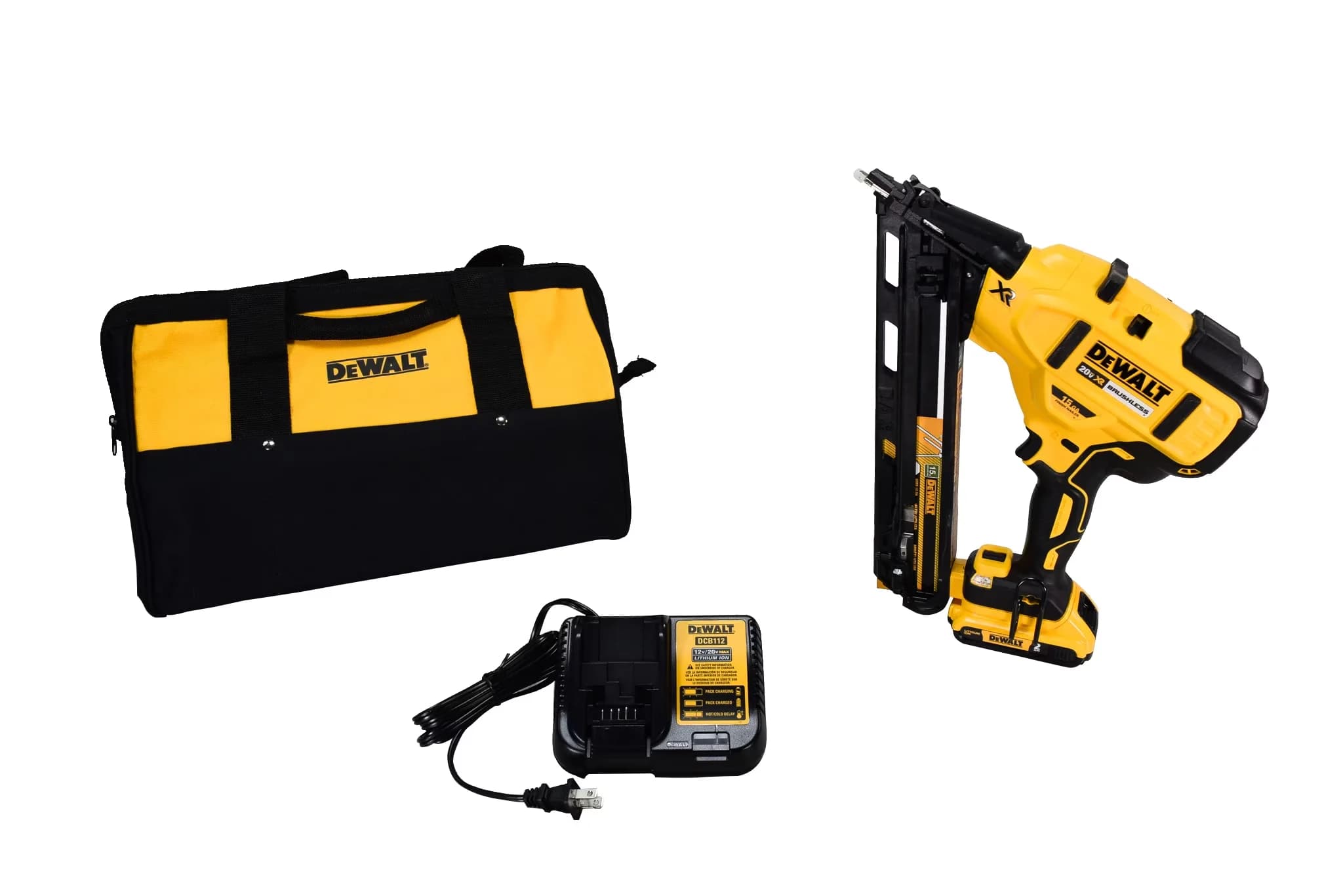 Versatile Air Tools Compressor with Battery, 20V, Brushless Motor - Yellow Model BE2A68