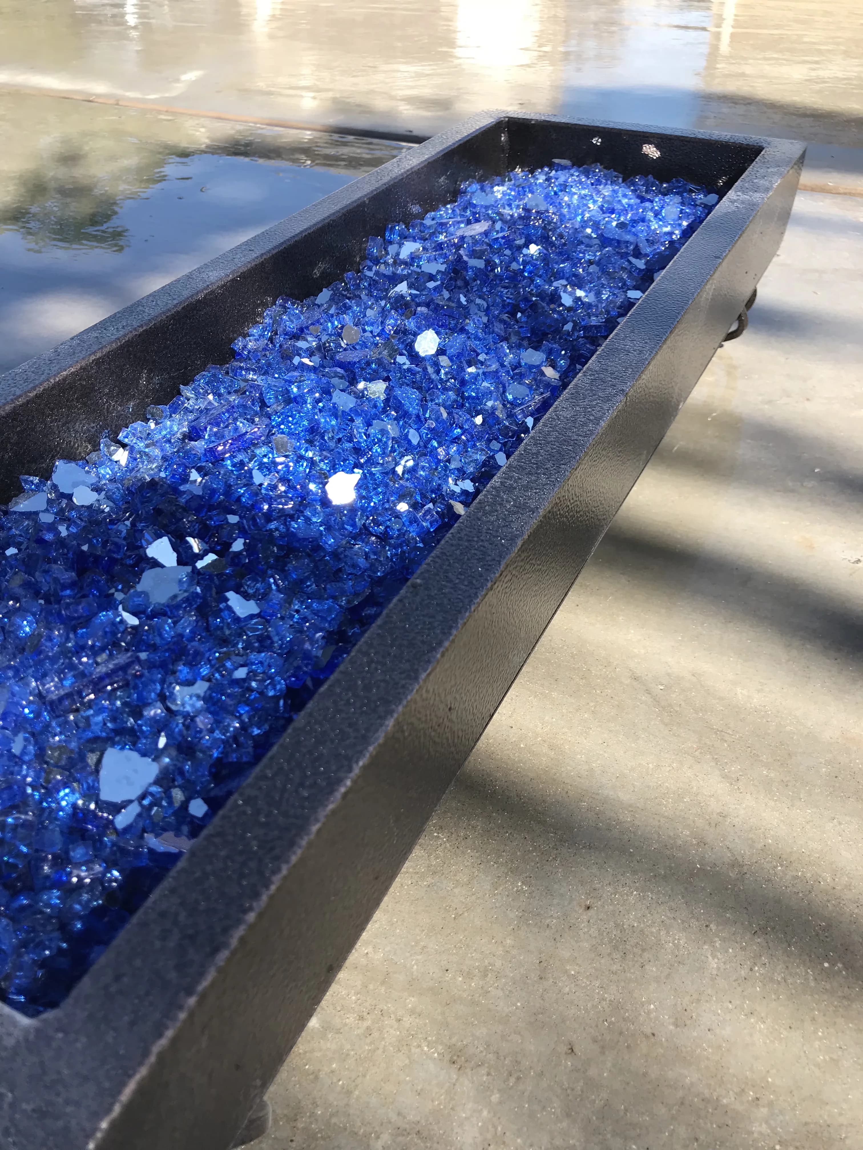 Versatile Outdoor Heating with Heat Treated High Quality Fire Glass, Reflective Fire Glass - Model BA0785