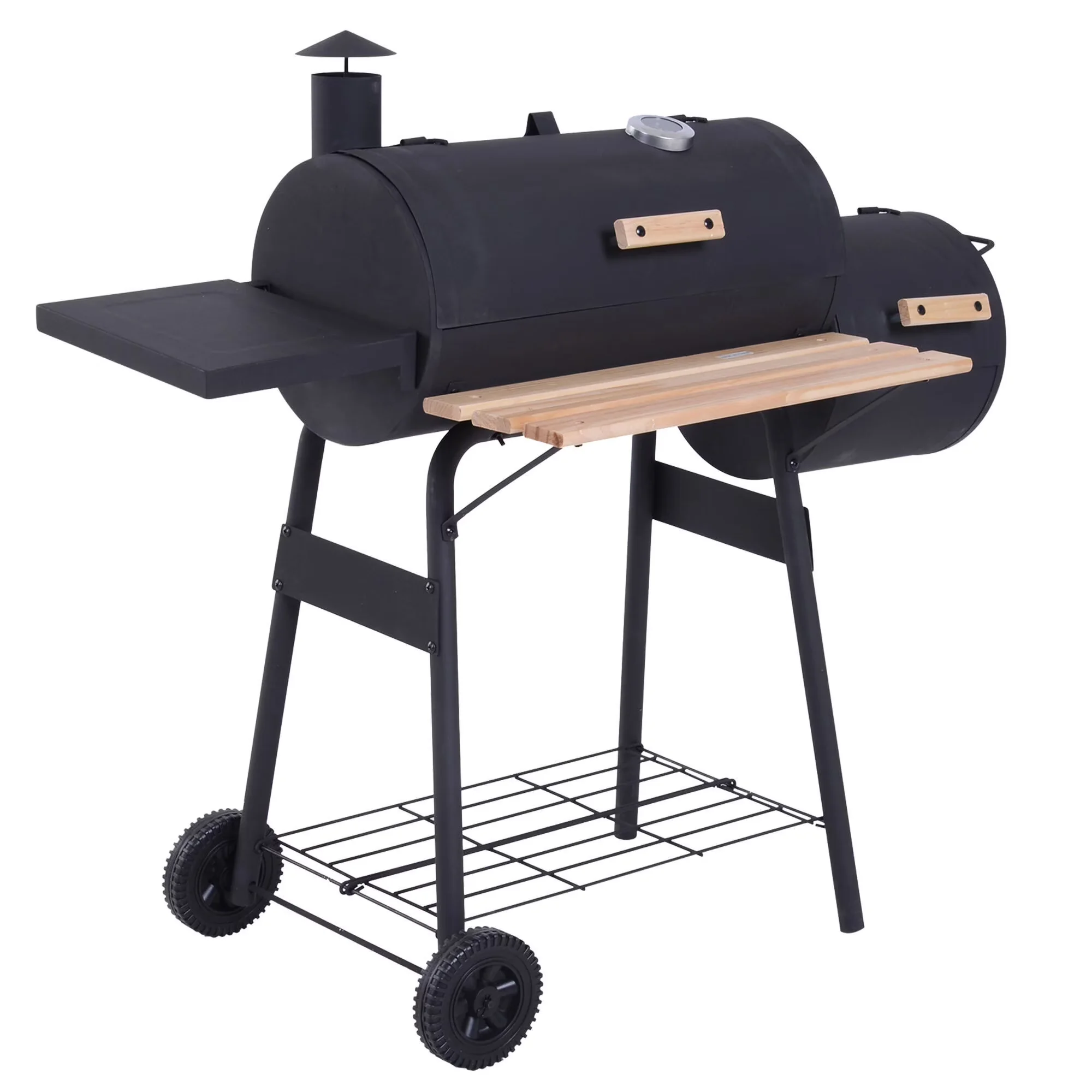 Versatile Smoker with Rust Resistant, Portable - Black Stainless Steel Model 4F2031
