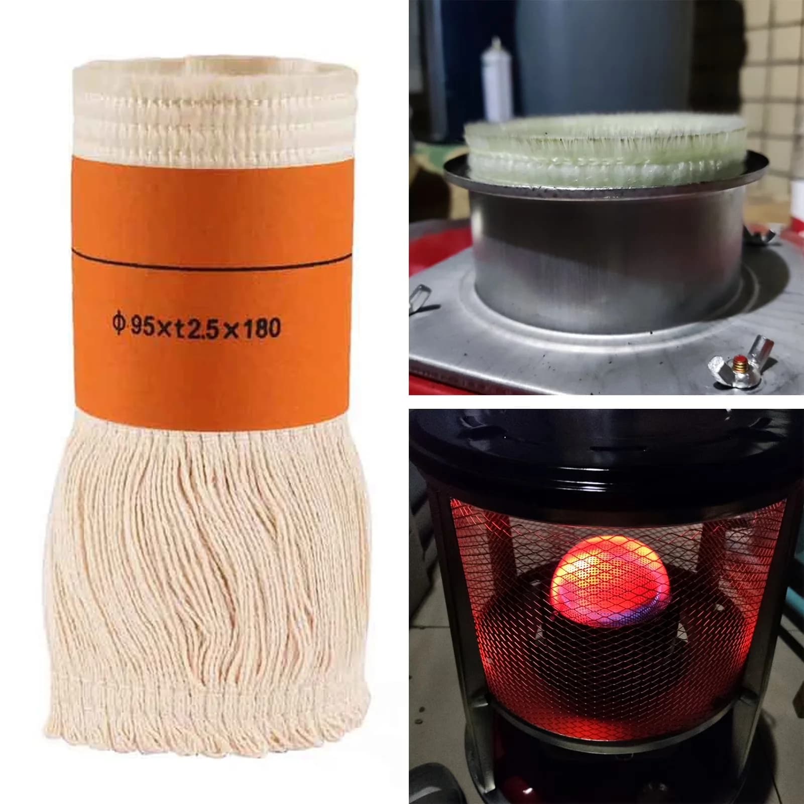 Portable And Electric Space Heater Premium with Useful accessory for kerosene lamps, Made from pure cotton material, Wick XS Fuel... - Model F834BA