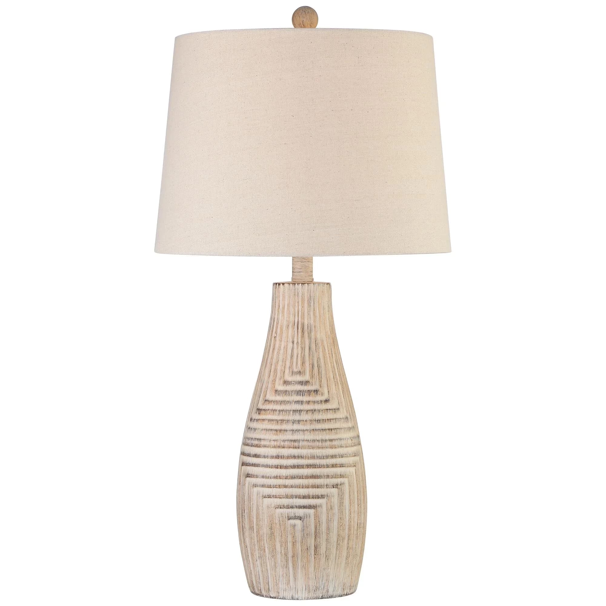 Reliable Table Lamp with Incandescent, Farmhouse - Resin Brown for Living Room, Bedroom Model 9DEADE