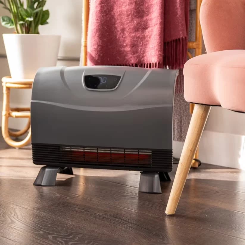 Versatile Portable And Electric Space Heater with 1500W, Child Lock - Gray Model 497255