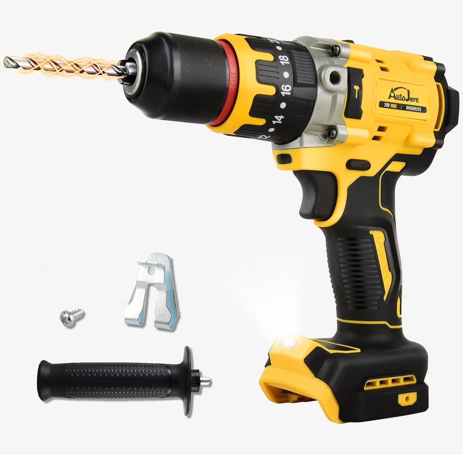 Stylish Drills Driver with Battery, 20V, Hammer Drill Compatible - Yellow Model AB1983