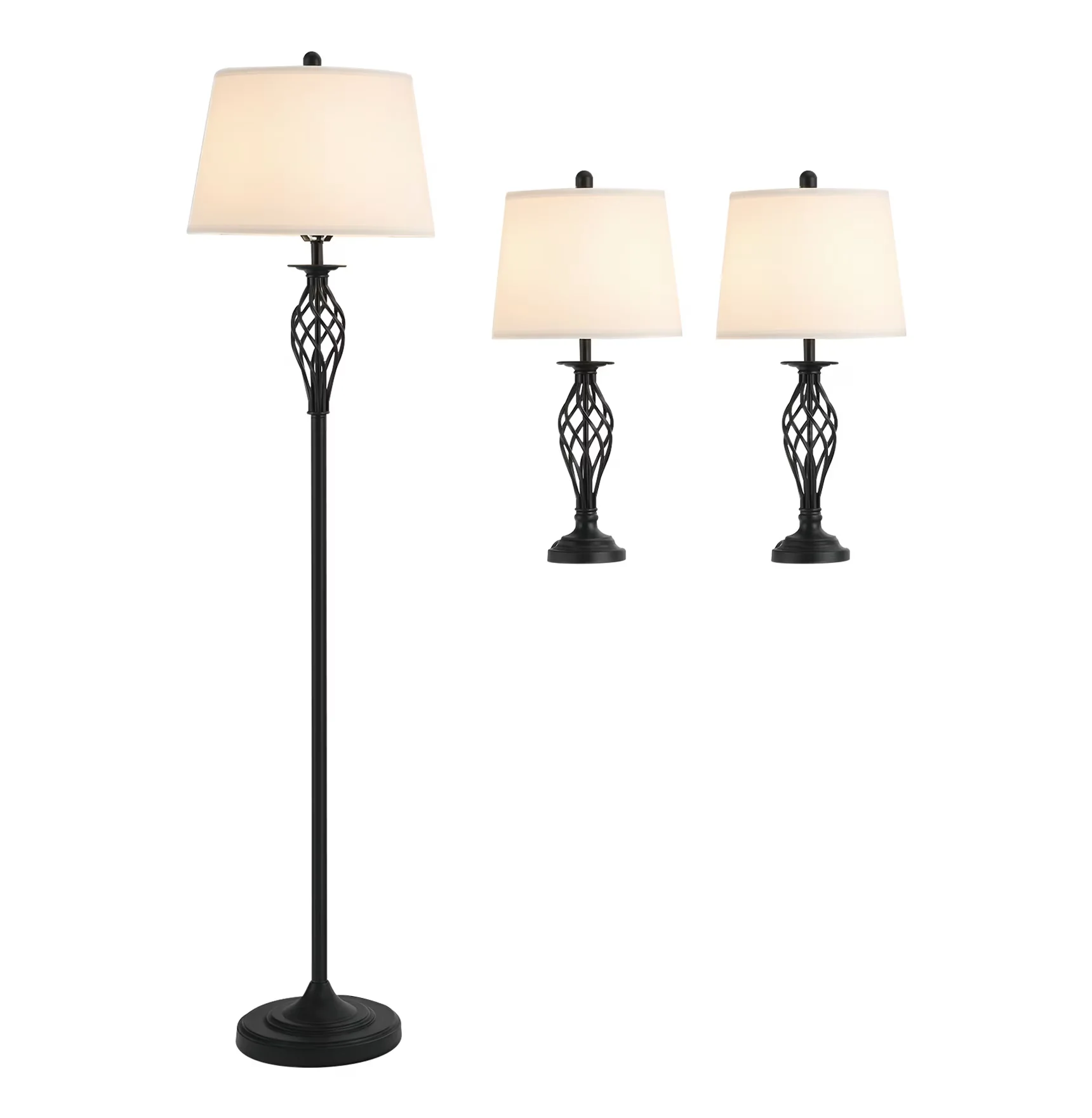 Lamp Set Durable with Modern, Black/White, Living Room - Multicolor Table Model 7E4FAB