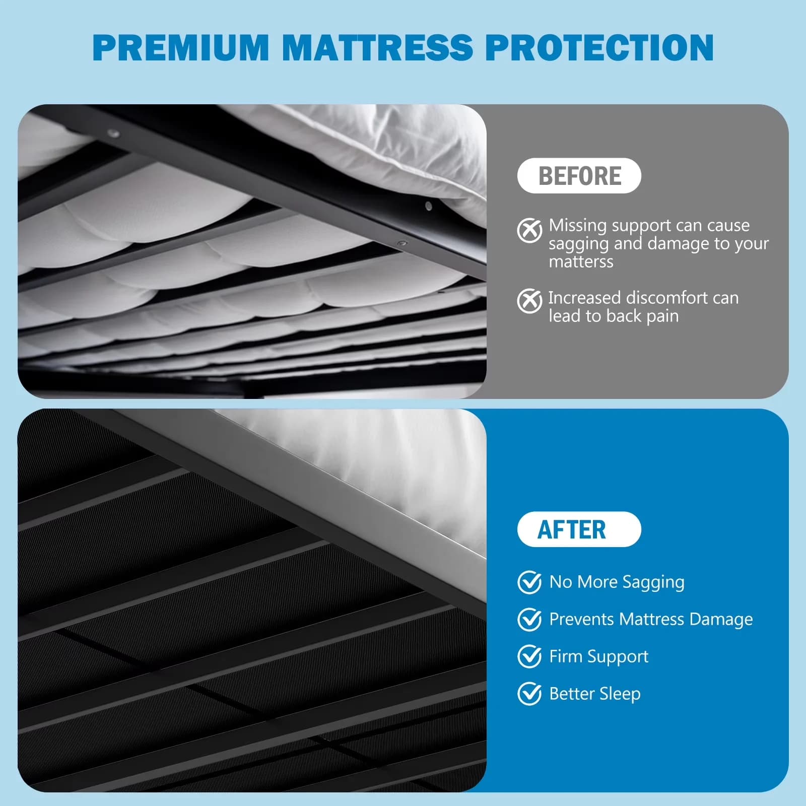Mattresses Accessory Sleek with Waterproof, Breathable Construction - Oxford Black Model 5F14AE