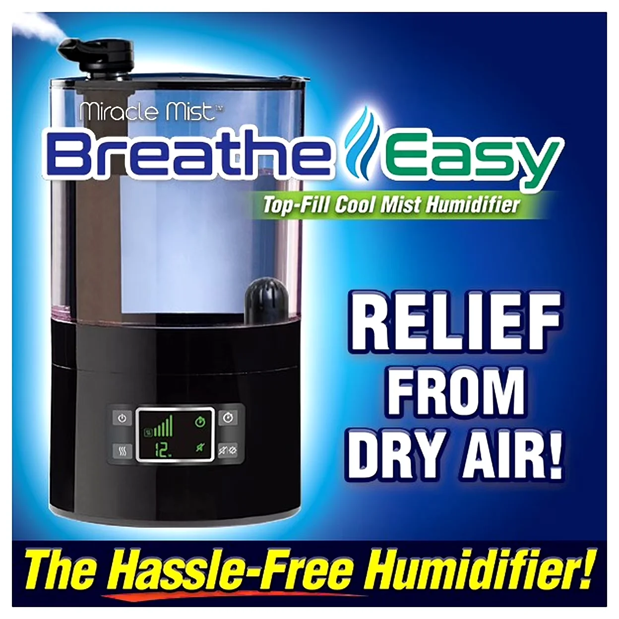Humidifier Quality with Battery, Water Level Indicator, Timer - Breathe Model F071E0