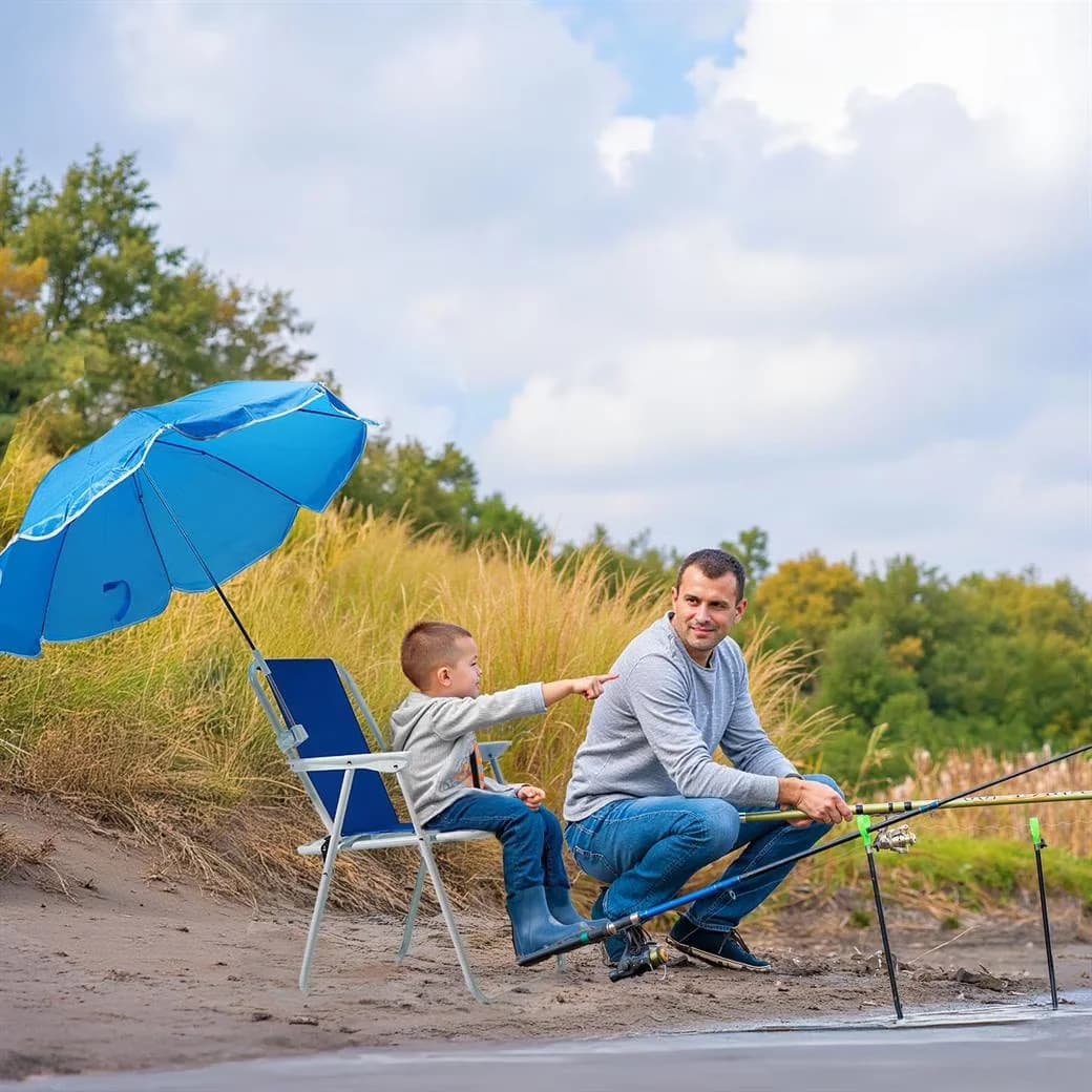 Innovative Patio Chair with Folding, Weather-Resistant, Lightweight Blue Folding Beach - Blue Model 7C28FE