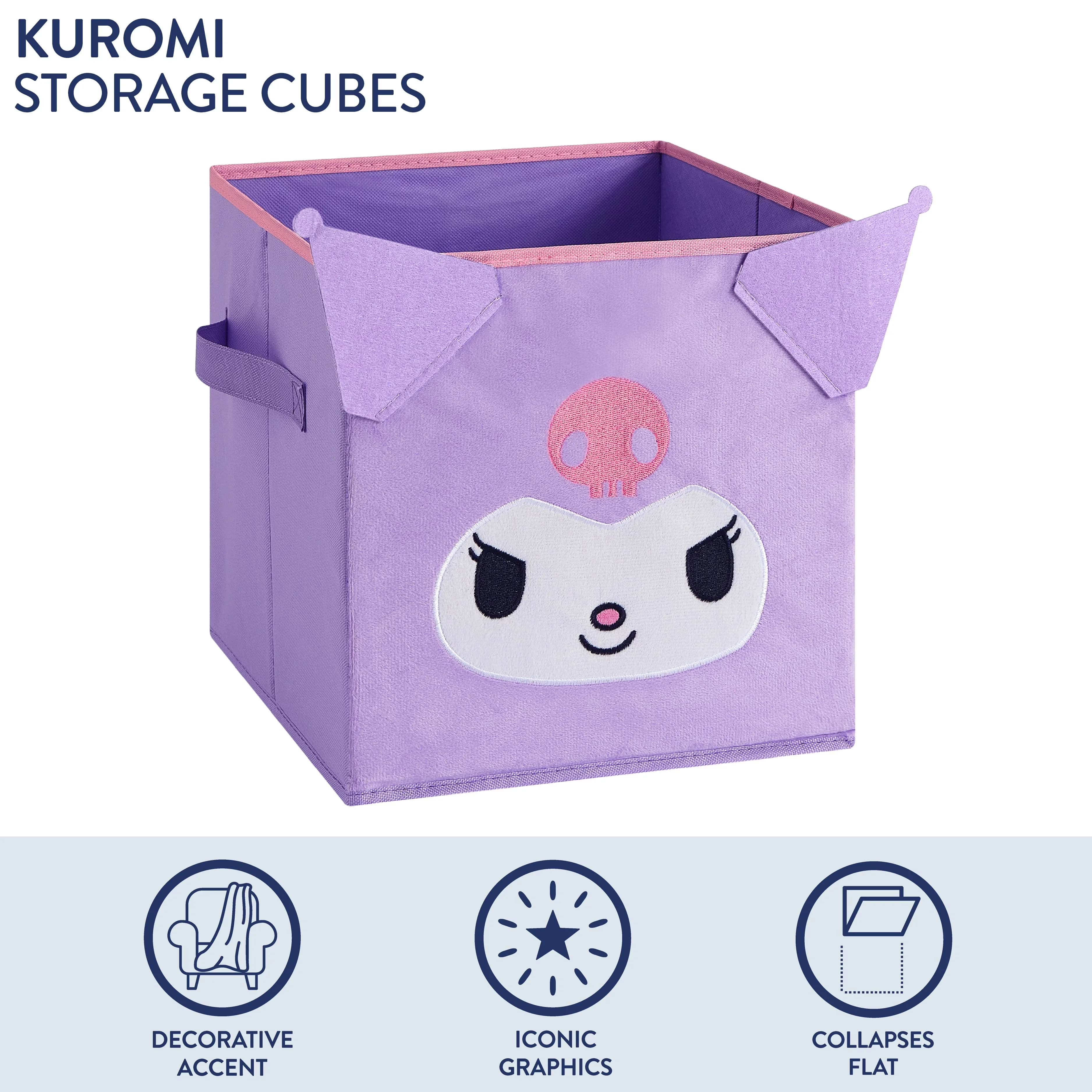 Innovative Garage Storage Supply with Collapsible, Kuromi Micromink Figural Cube - Purple Micromink Model 37D3DB
