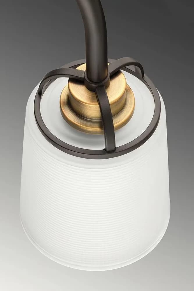 Durable Ceiling Lights Fixture with Incandescent, Energy Efficient - Brown Glass, Steel Model B5A1A5