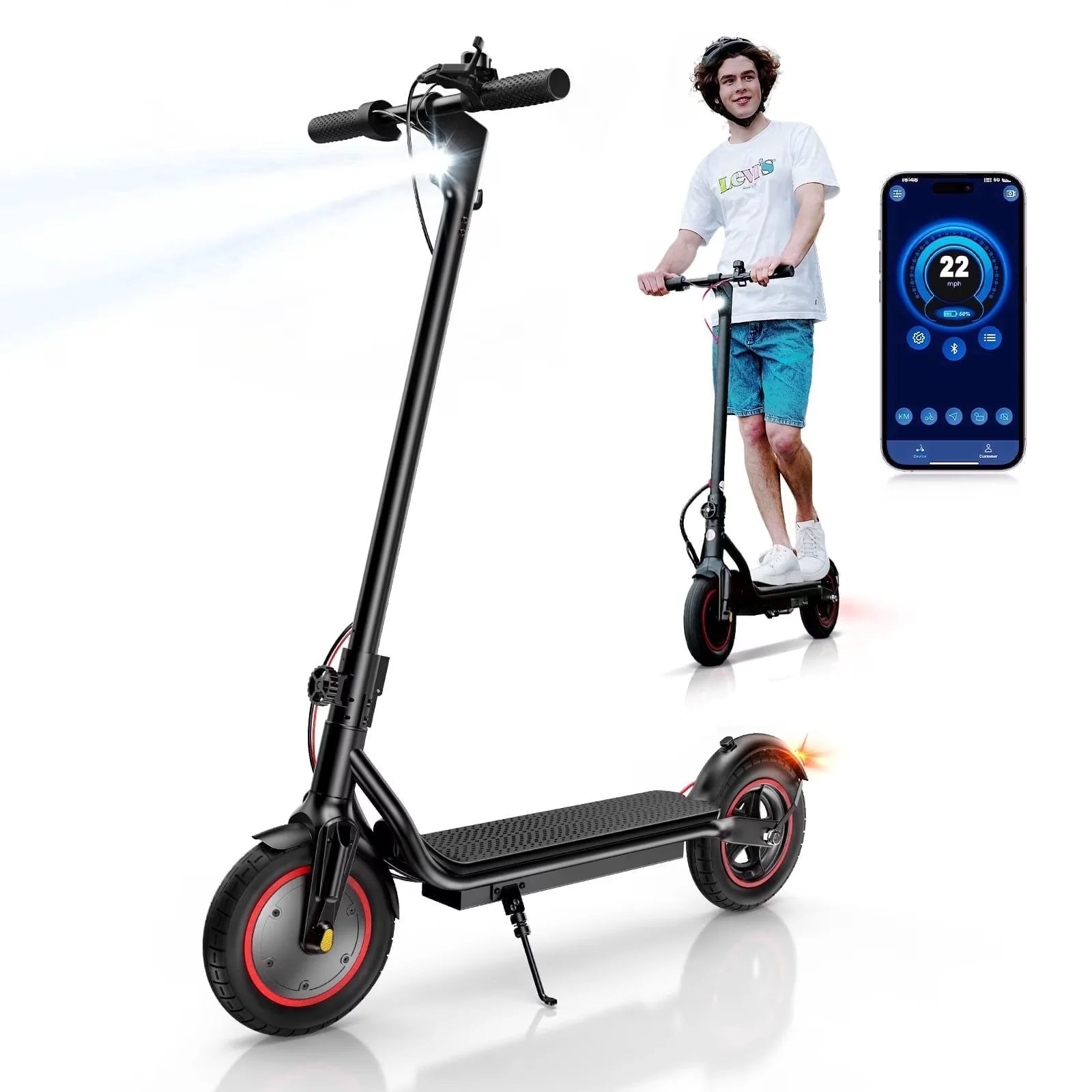 Professional Scooter with 500W, Foldable, App Compatibility - Alloy for General Purpose Model C13596