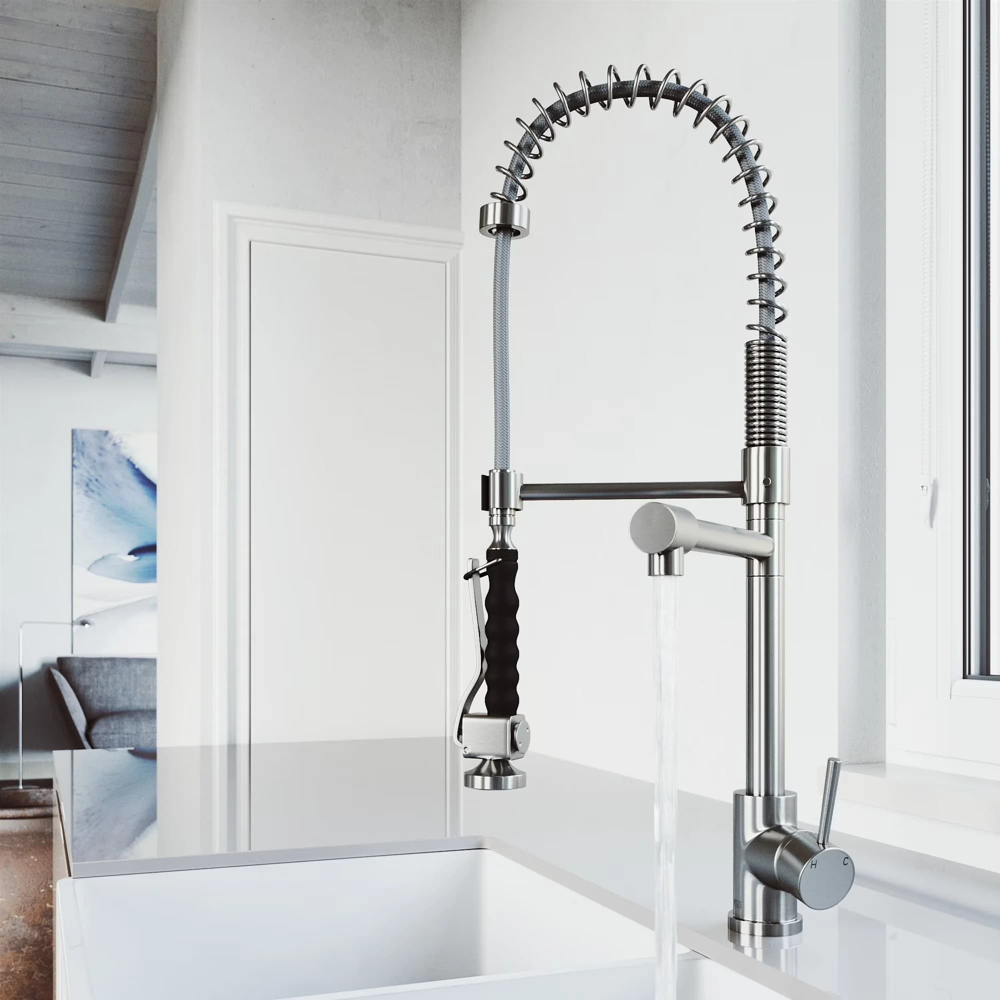 Kitchen Renovation Efficient with 360 Degree Swivel, Easy To Clean, Temperature Control - Brass Silver Model 4BA72D