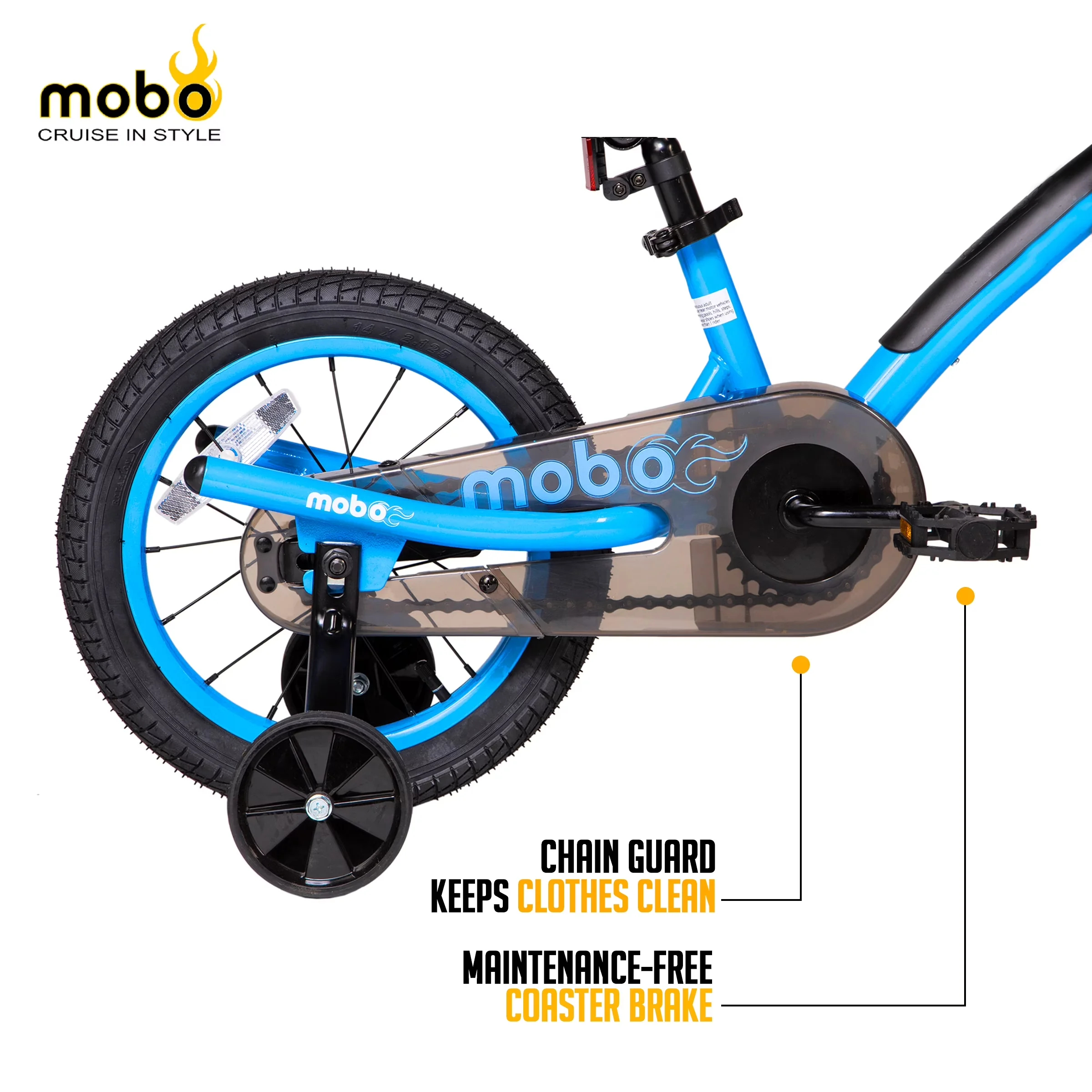 Efficient Kids Bike with Adjustable Seat, Adjustable Handlebar Height, Blue Ages 3 to 5 Years Old - Blue Model 50DE87